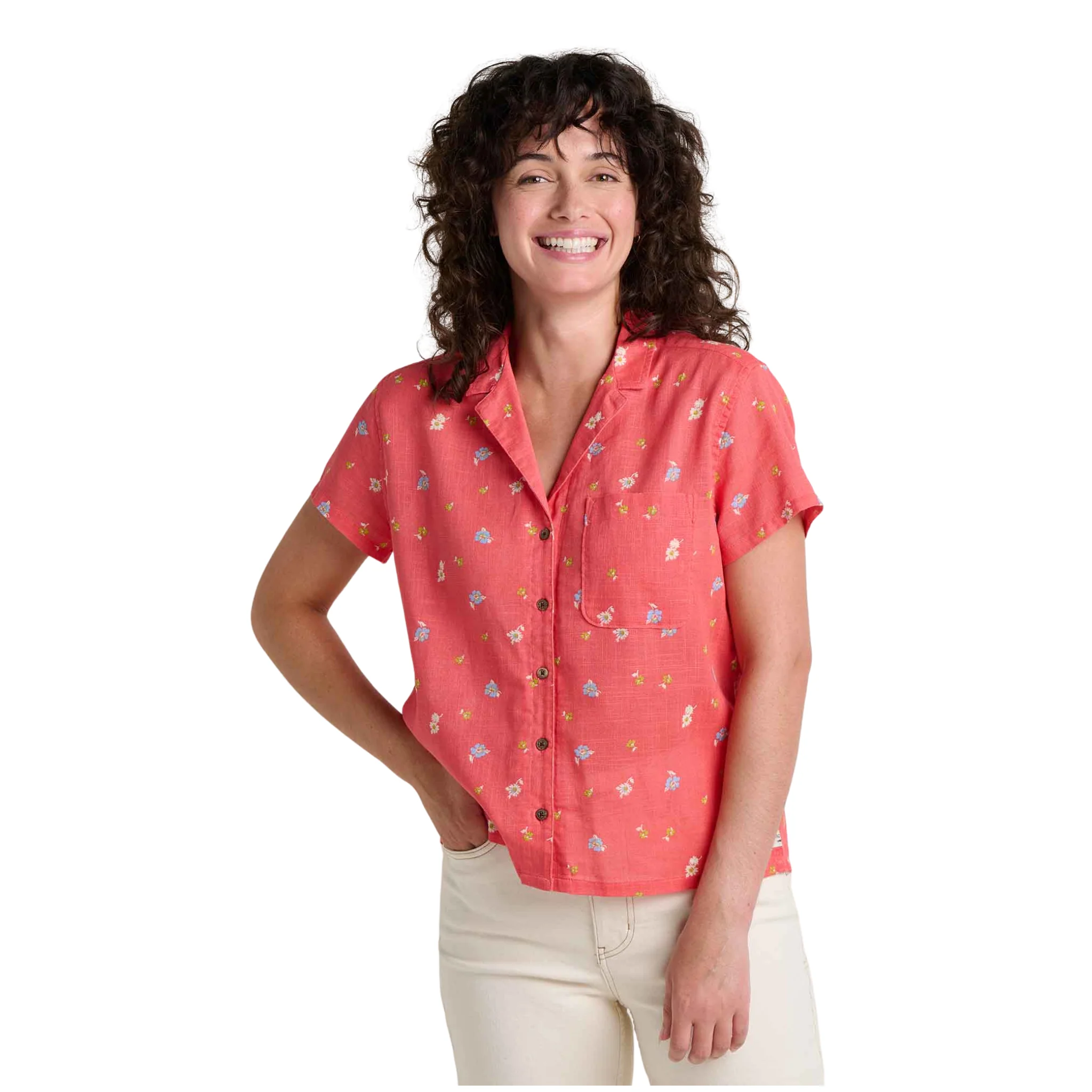 Toad & Co Women's Camp Cove Shirt - Crabapple Print