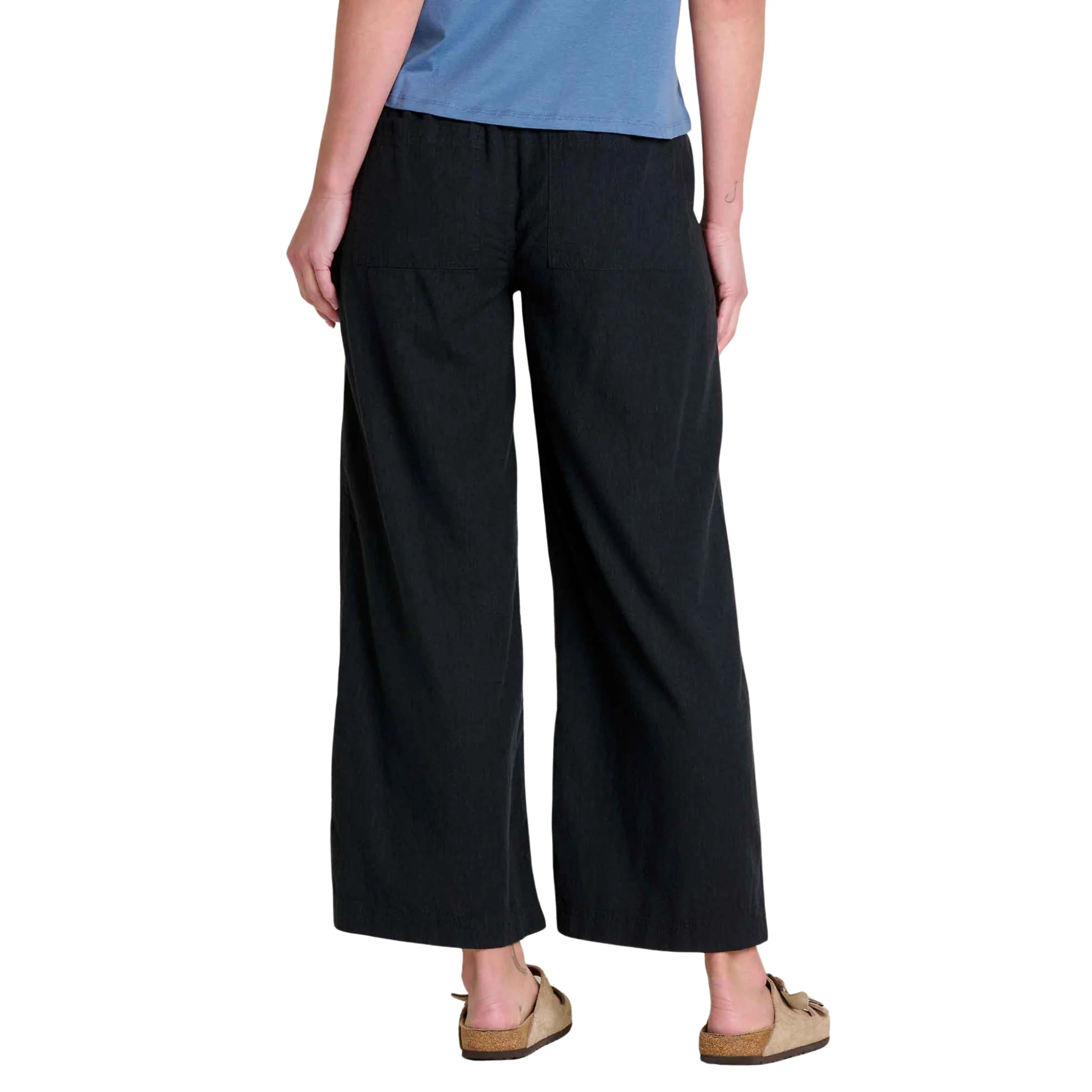 Toad & Co Women's Taj Hemp Wide Leg Pant - Black - Image 2