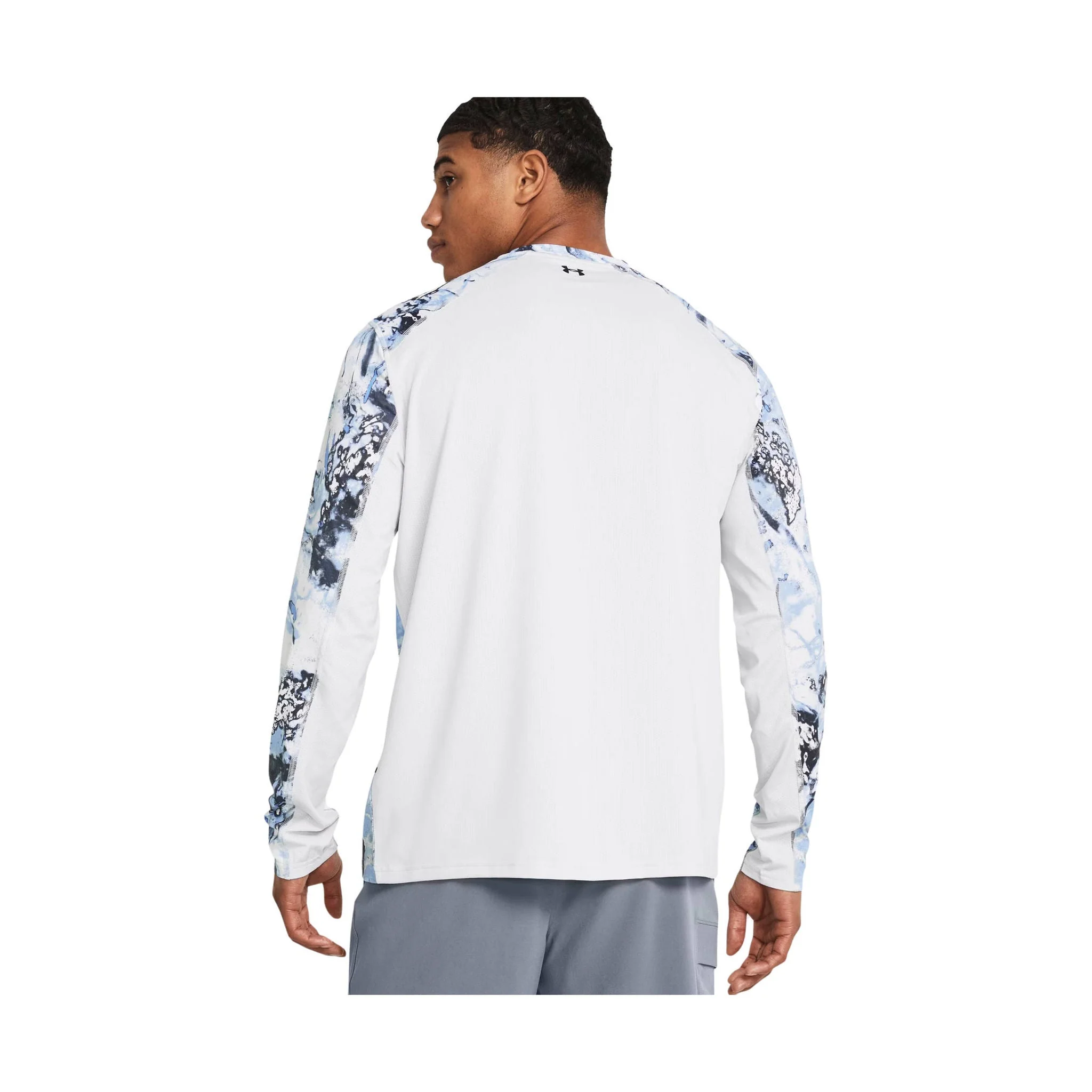 Under Armour Men's Fish Pro Camo Long Sleeve - Carolina Blue/Halo Gray/Black - Image 2