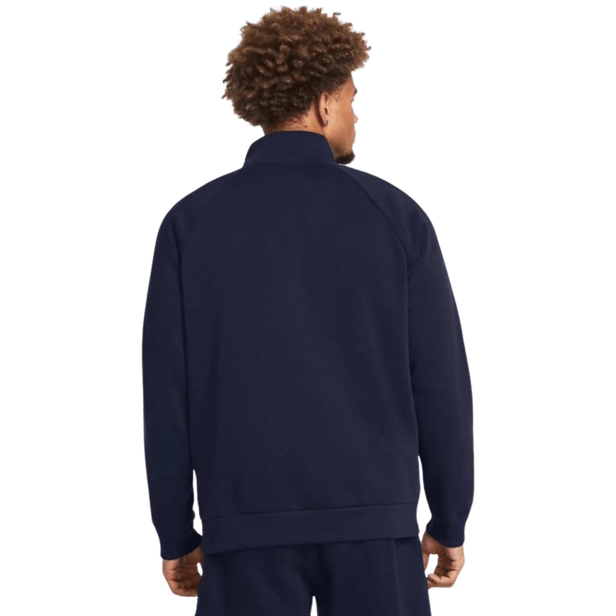 Under Armour Men's Rival Fleece Quarter Zip - Midnight Navy/White - Image 2