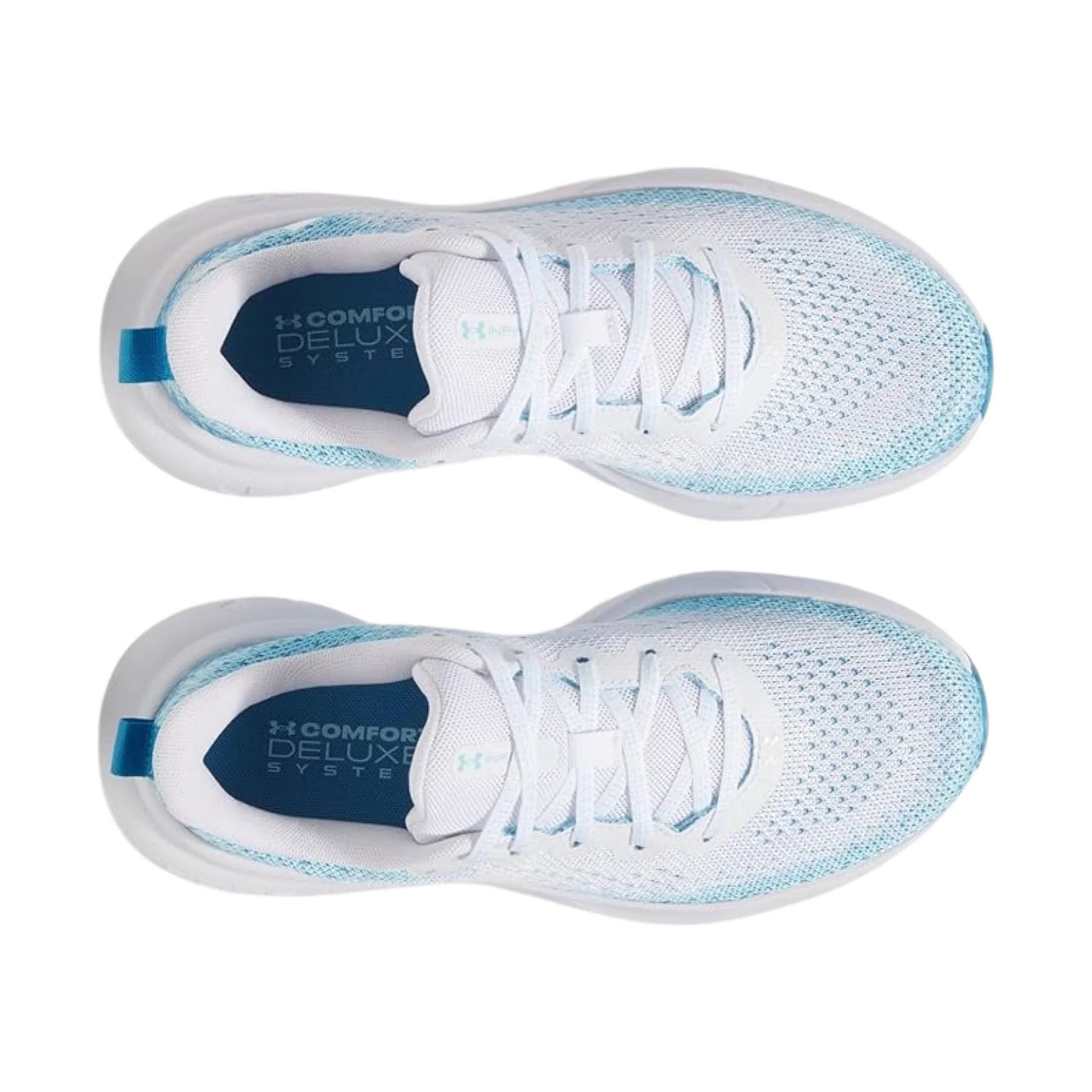 Under Armour Women's Infinite Running Shoes - White/Ether Blue/White - Image 3