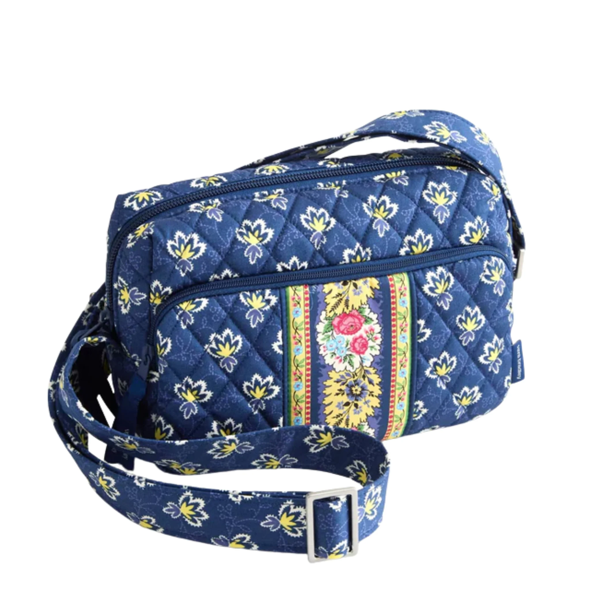 Vera Bradley Becker Camera Crossbody Bag - Maison Blue In Premium Cotton