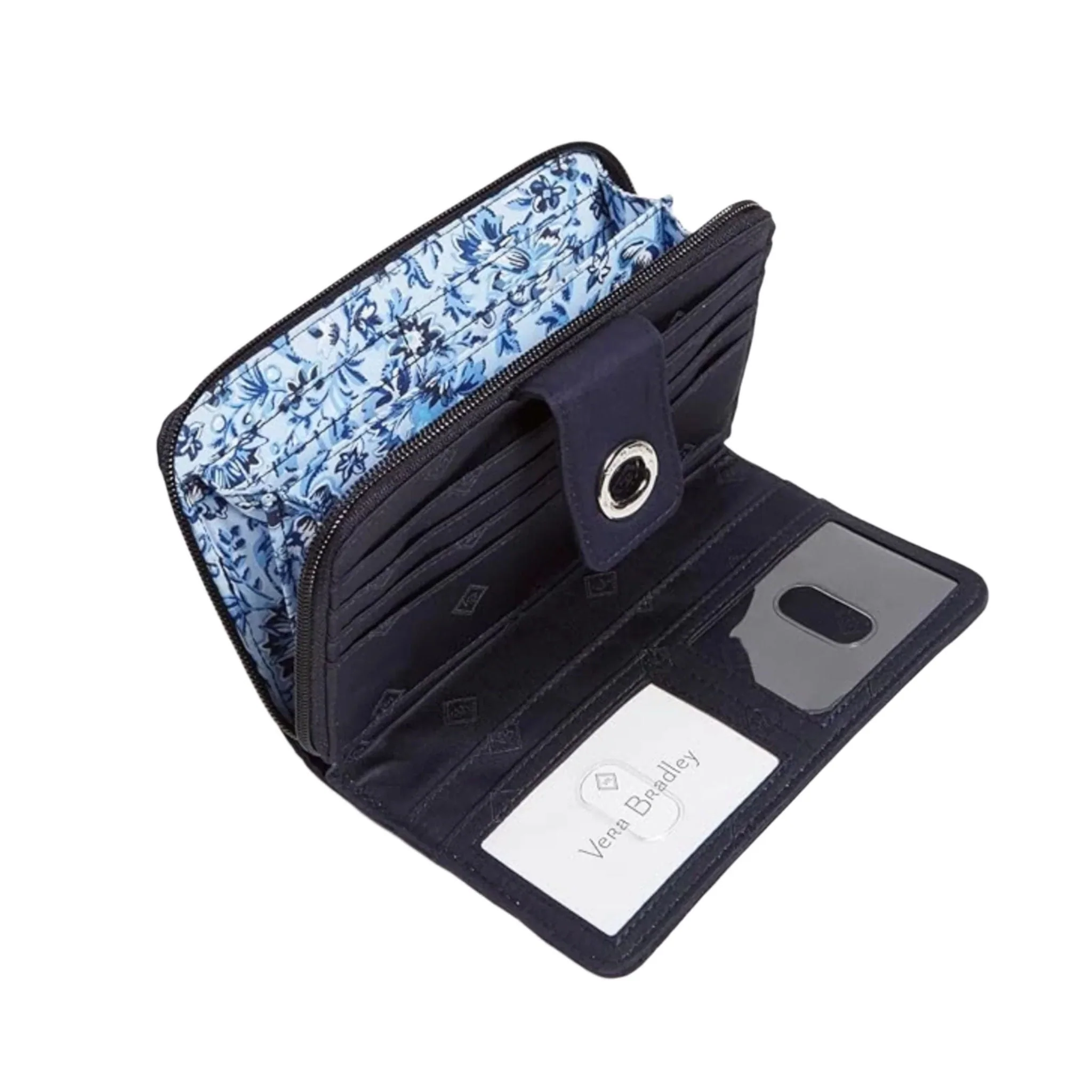 Vera Bradley RFID Turnlock Wallet - Classic Navy - Image 3