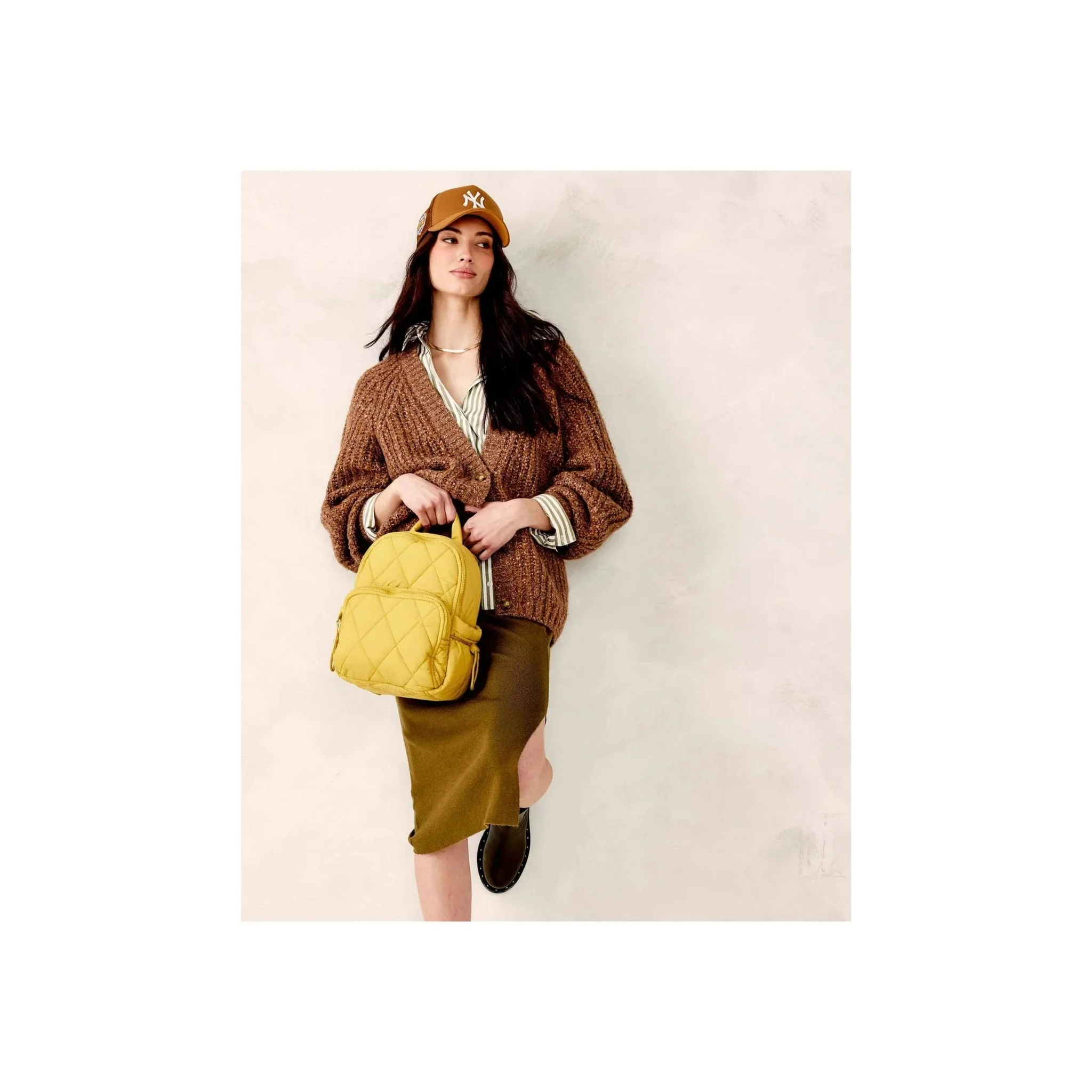 Vera Bradley Small Banbury Backpack - Golden Olive In Featherweight - Image 4