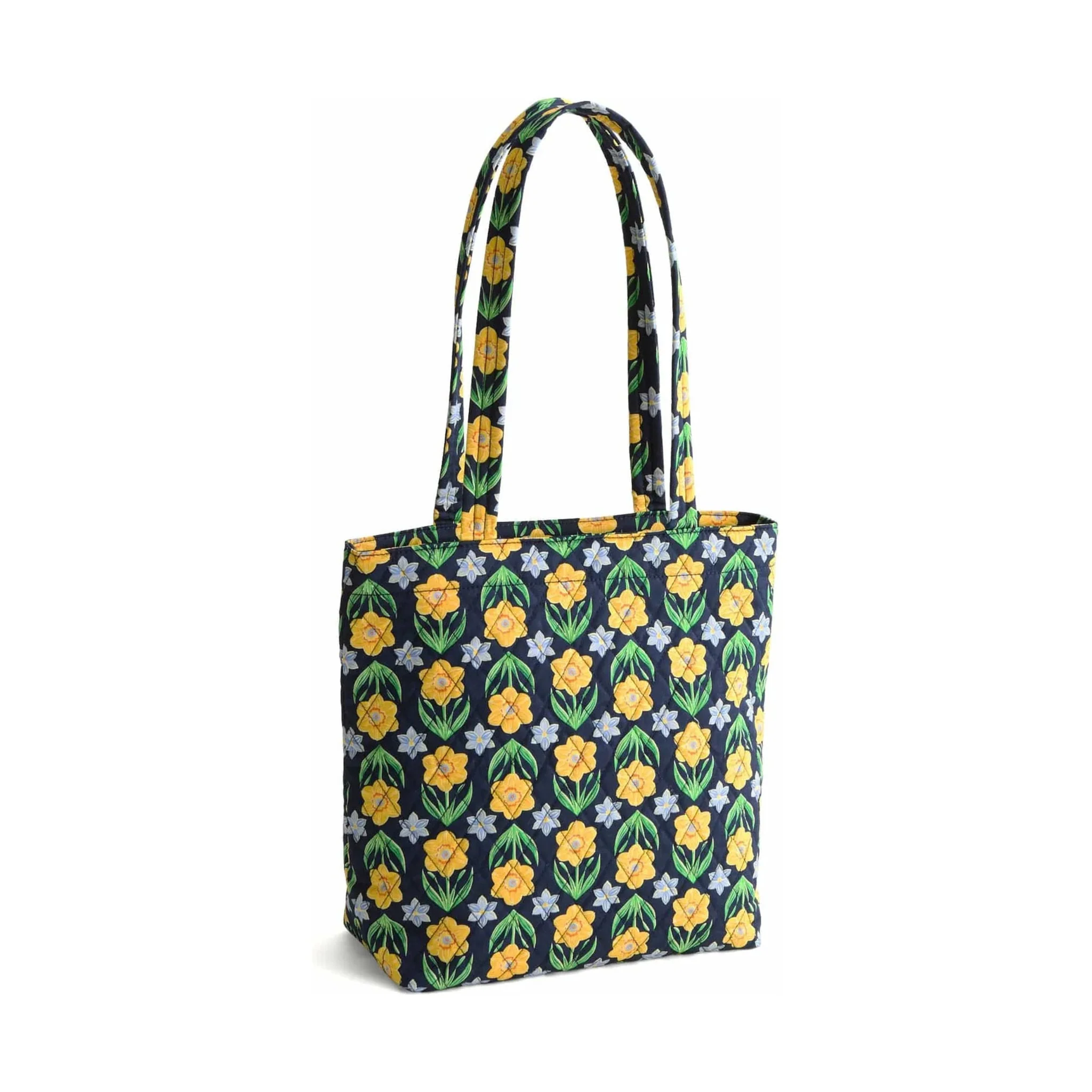Vera Bradley Small Original Zip Tote Bag - Daffodils In Premium Cotton