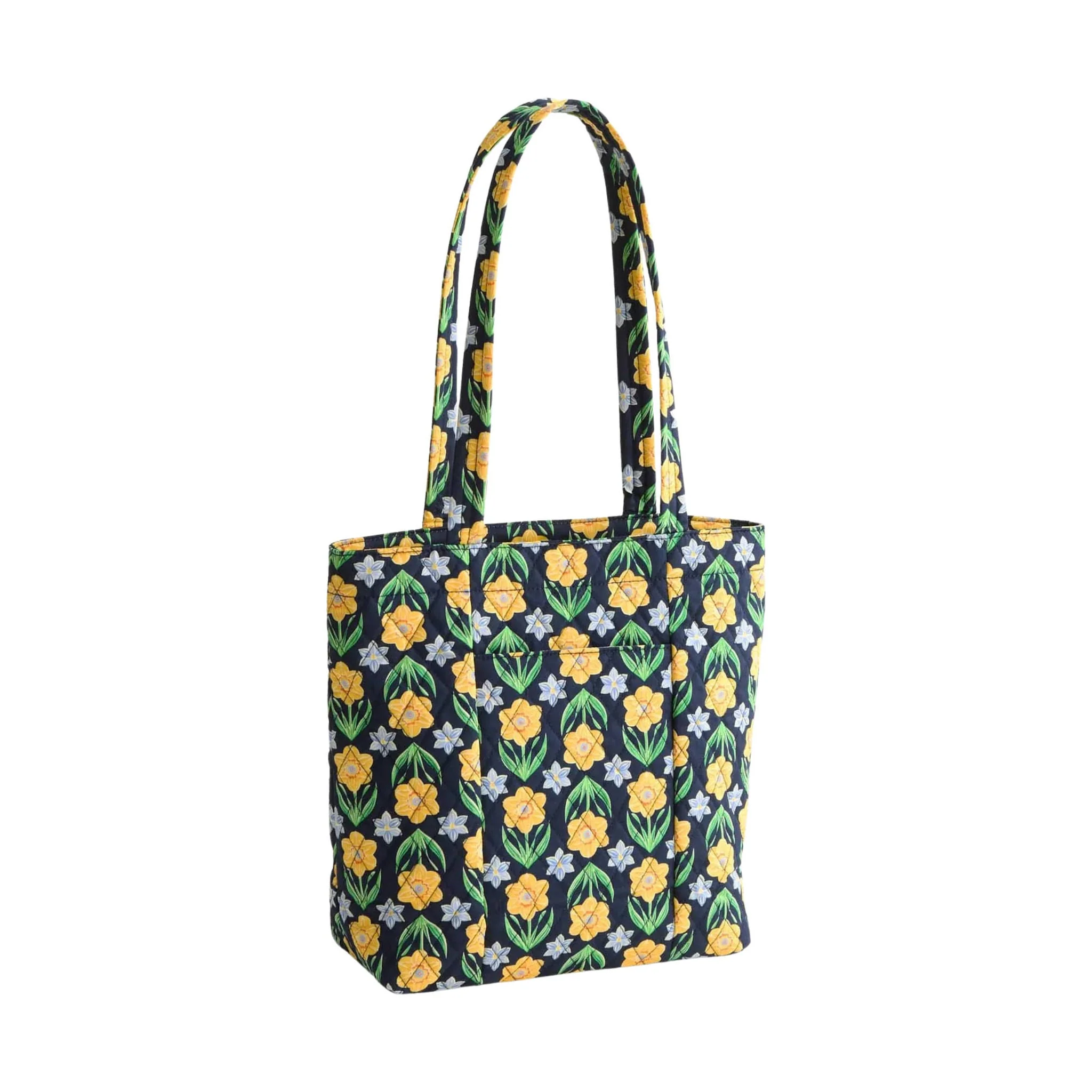 Vera Bradley Small Original Zip Tote Bag - Daffodils In Premium Cotton - Image 3