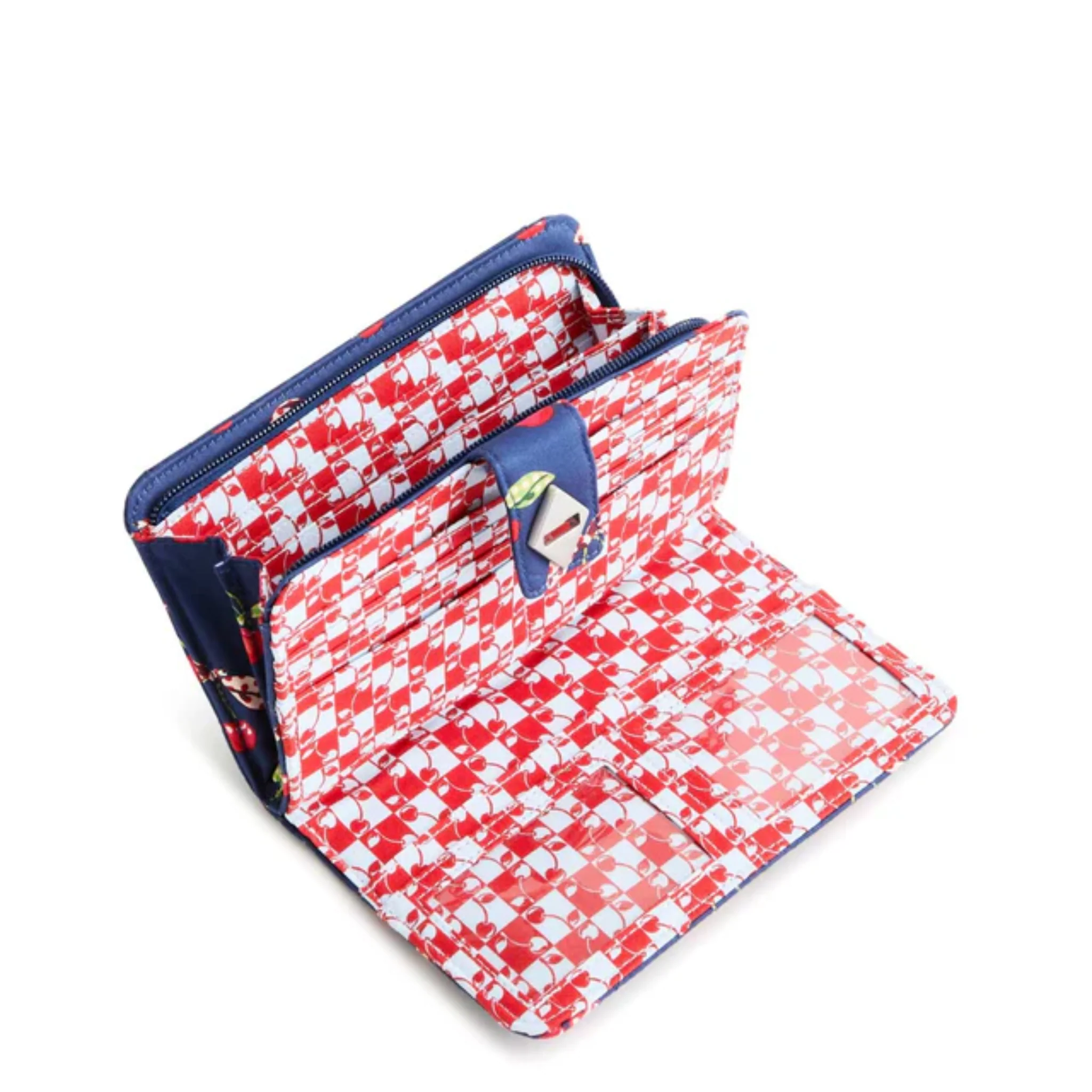 Vera Bradley Turnlock Wallet - Cherry Picking In Premium Cotton - Image 2
