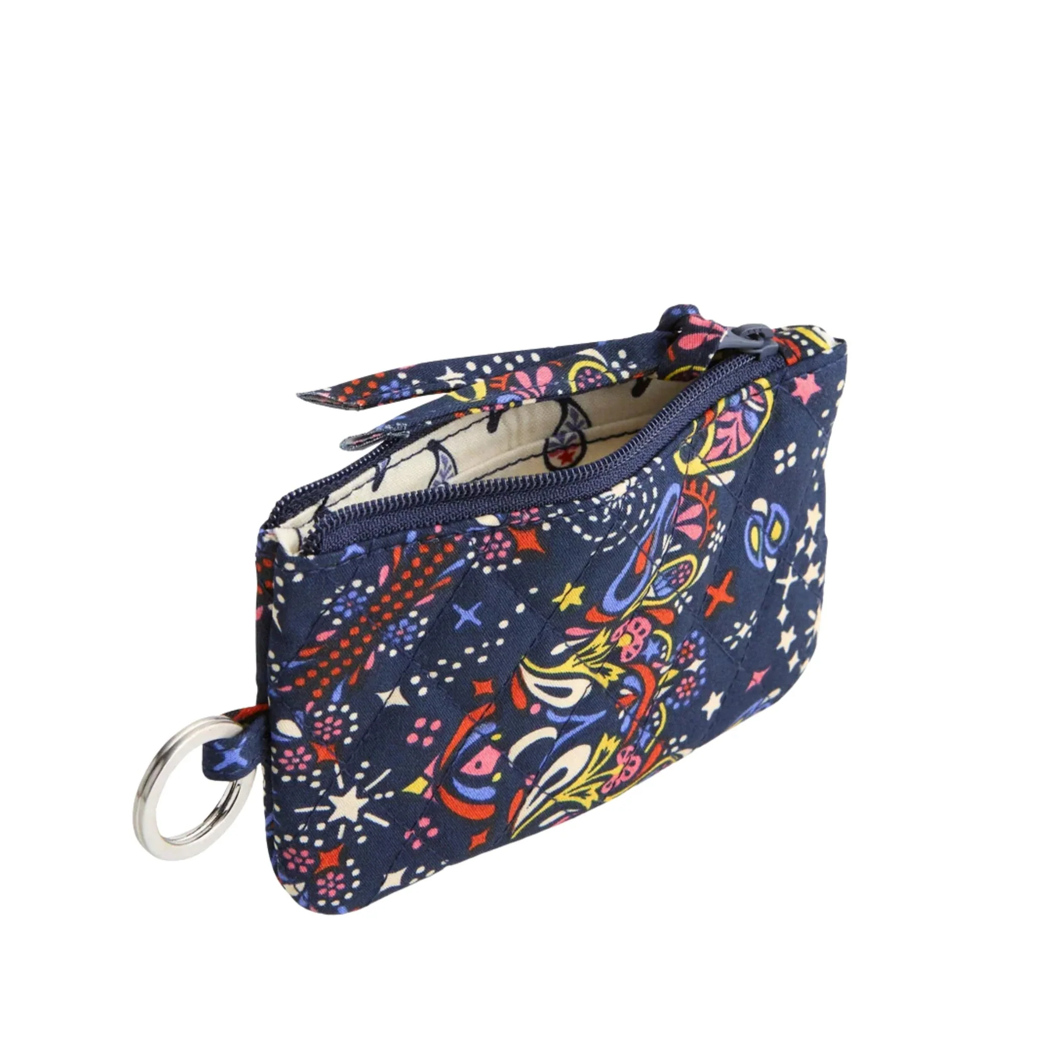Vera Bradley Zip ID Pouch With Breakaway Lanyard - Starry Paisley In Premium Cotton - Image 2