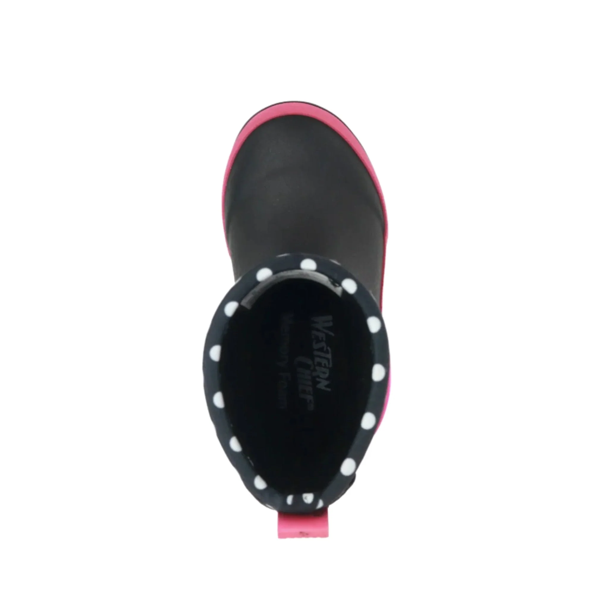 Western Chief Kids' Chloe Dot Lined Neoprene Cold Weather Boots - Black/Pink - Image 6