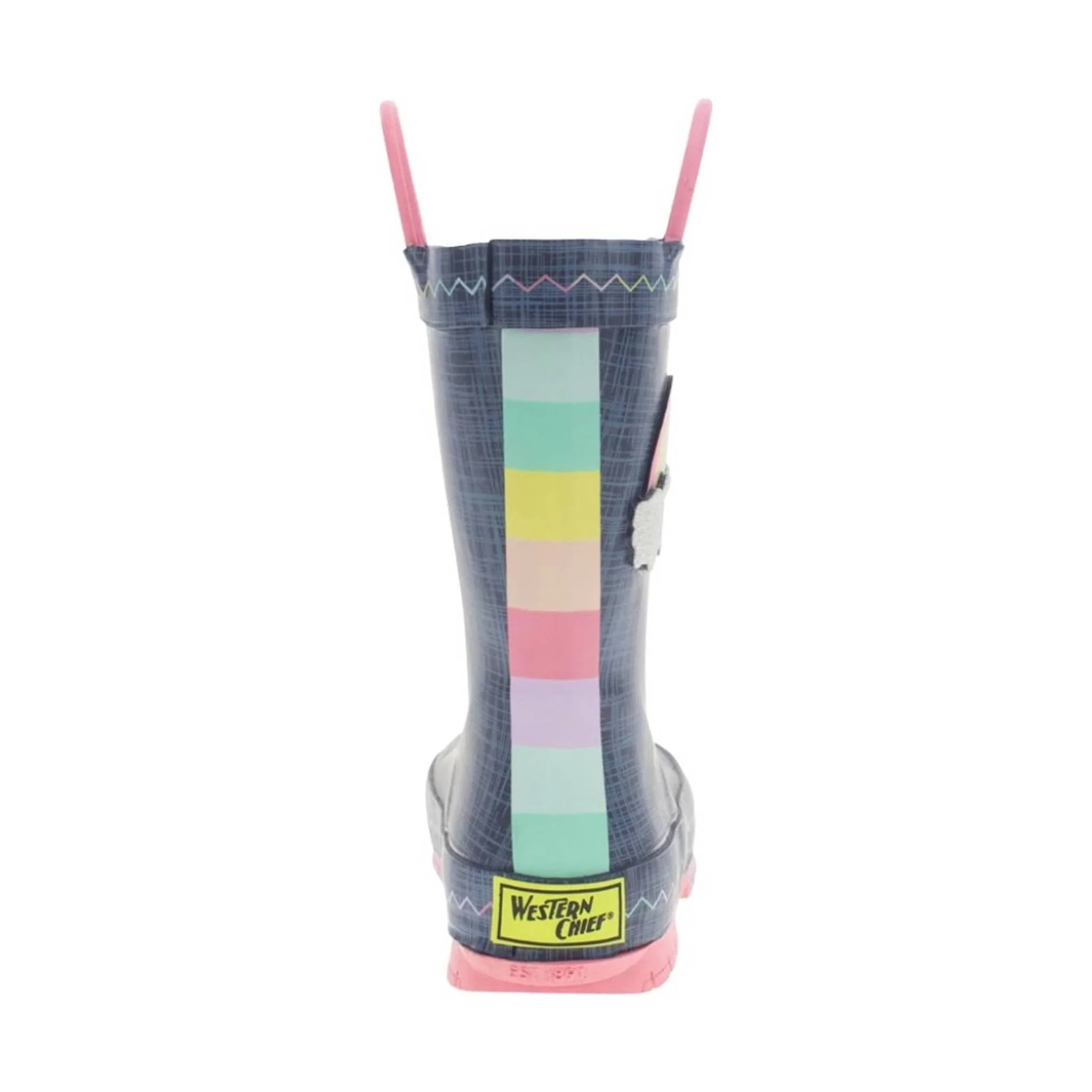 Western Chief Kids' Jean Patch Rain Boot - Blue - Image 5