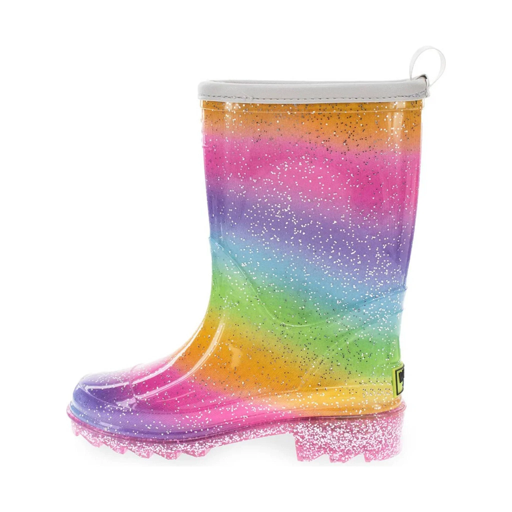 Western Chief Kids' Ombre Faux Fur Rain Boots - Multi Sparkle - Image 2