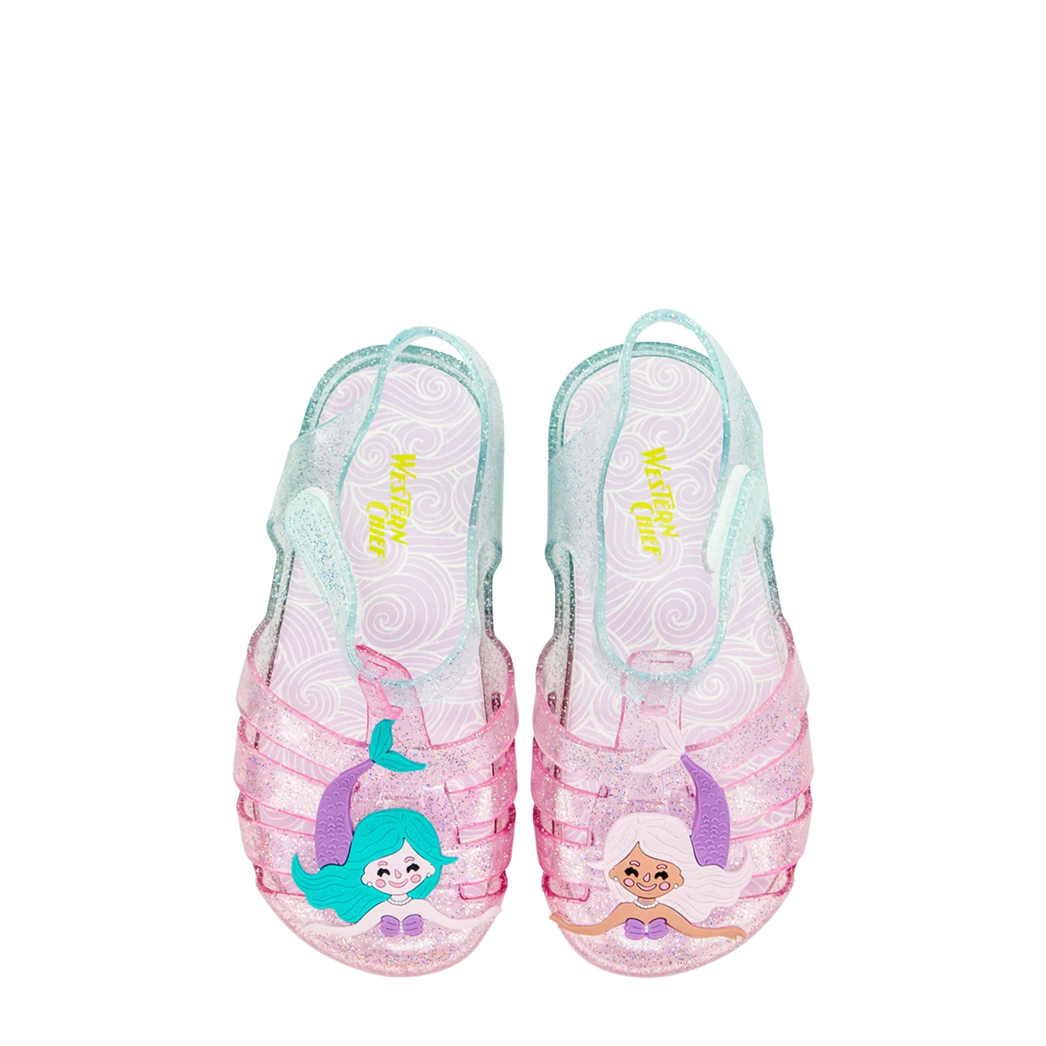 Western Chief Kids' Wonder Everglitter Mermaid Lighted Sandal - Multi - Image 5