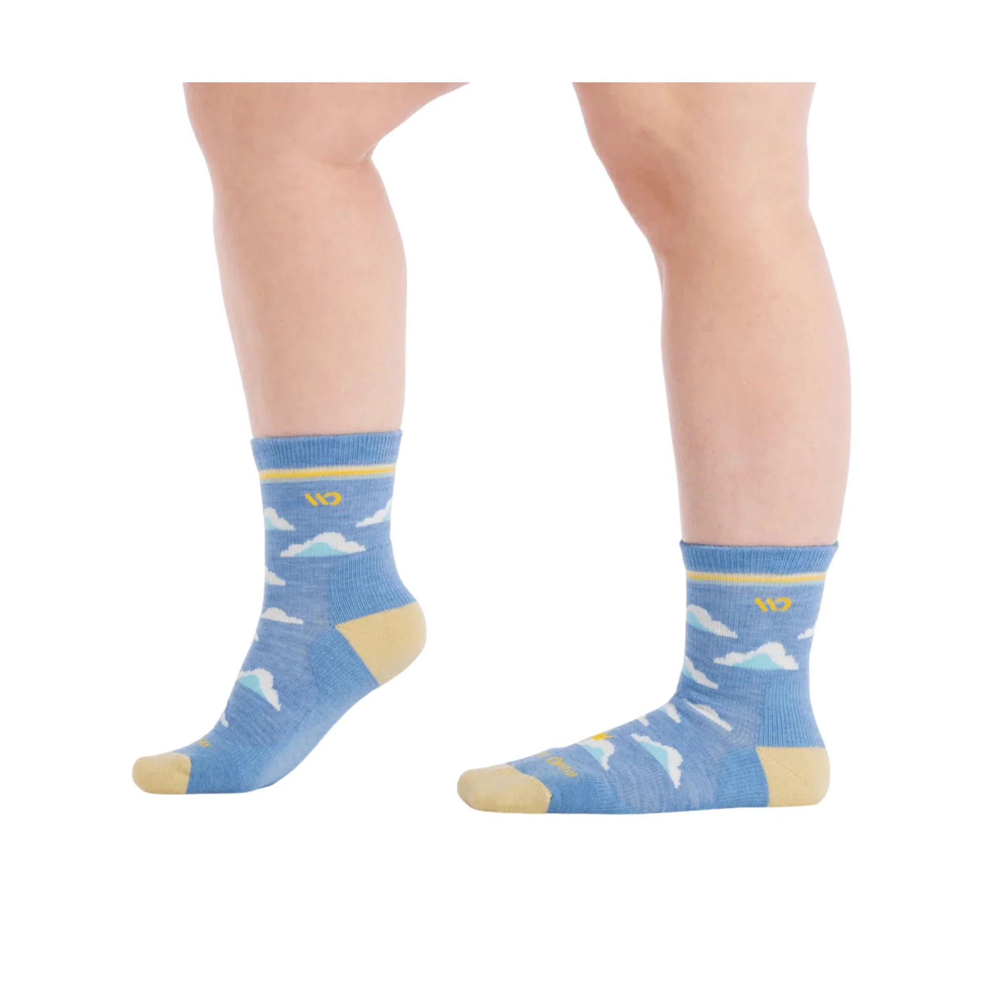 Wide Open Women's Cloud Hopper Cushioned Micro Crew Socks - Sky