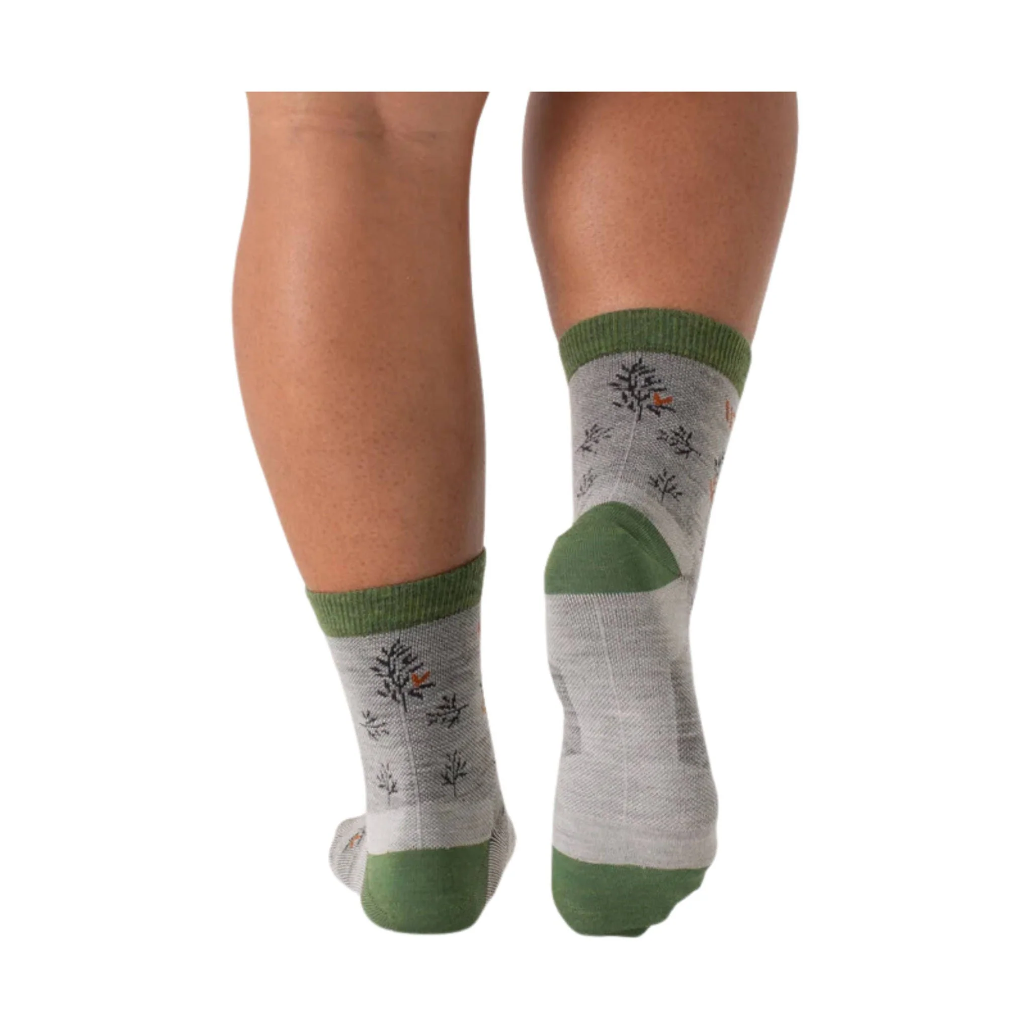 Wide Open Women's Foliage Lightweight Micro Crew Socks - Light Gray - Image 2