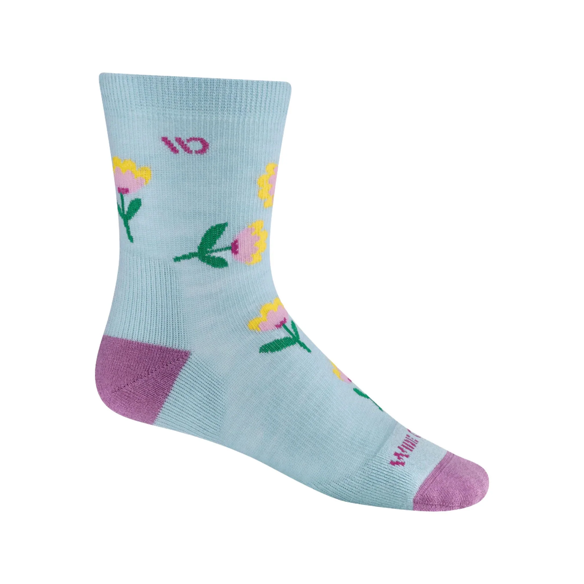 Wide Open Women's Full Bloom Cushioned Micro Crew Socks - Viola Skylight - Image 5