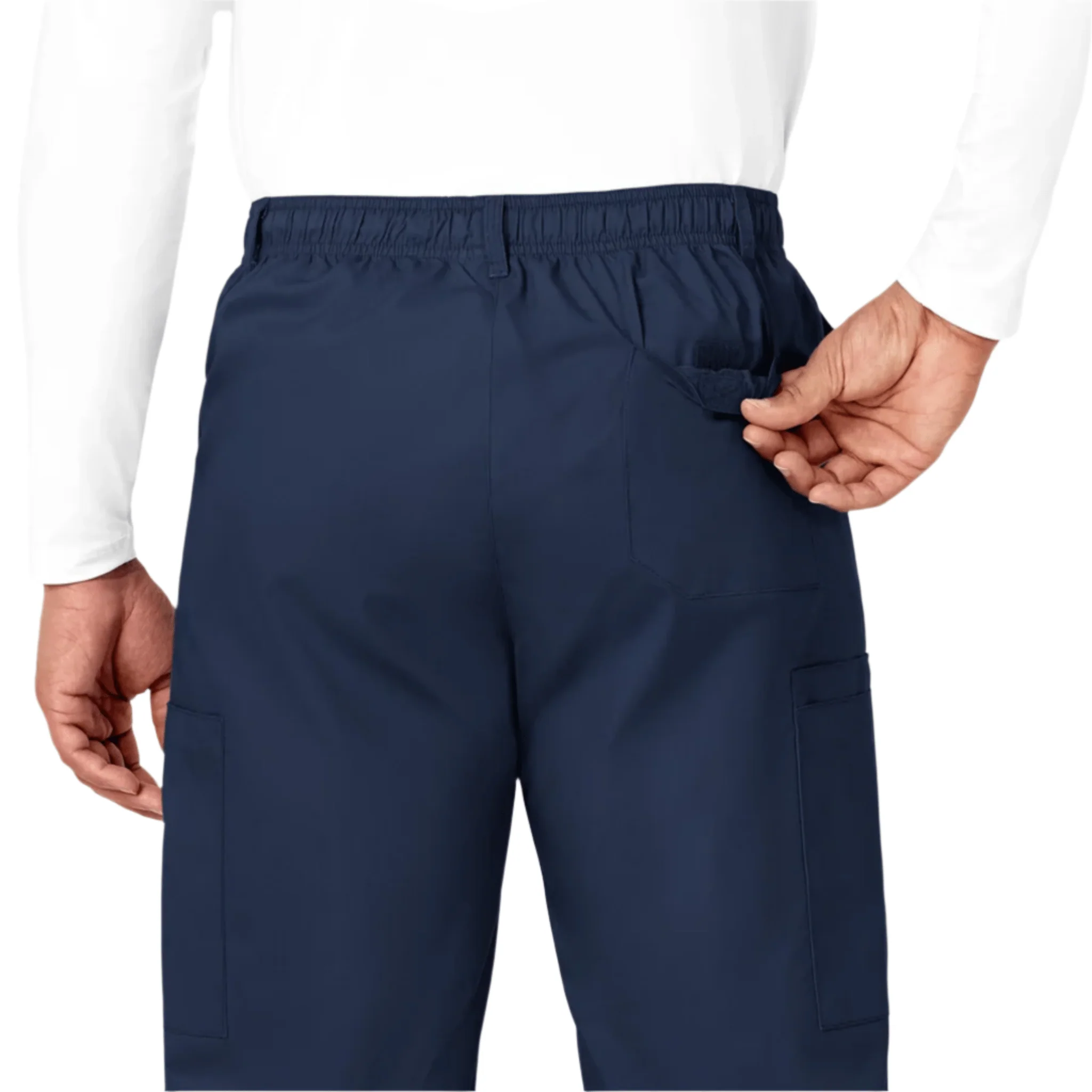 Wink Men's Cargo Scrub Pant - Navy Blue - Image 4