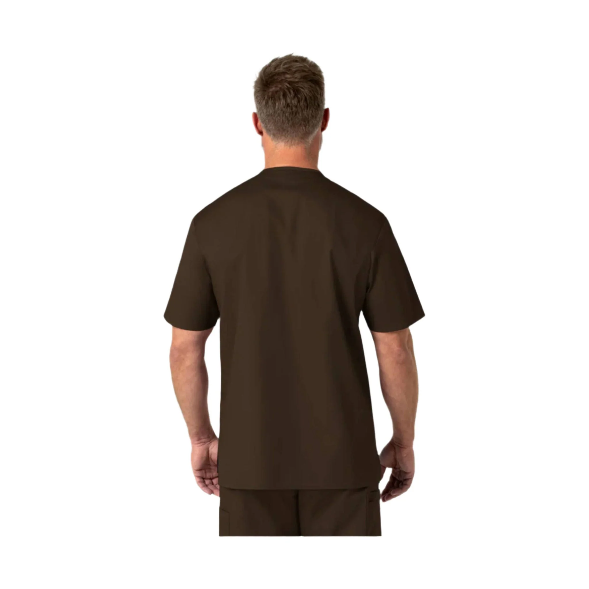 Wink Men's V Neck Scrub Top - Chocolate - Image 2