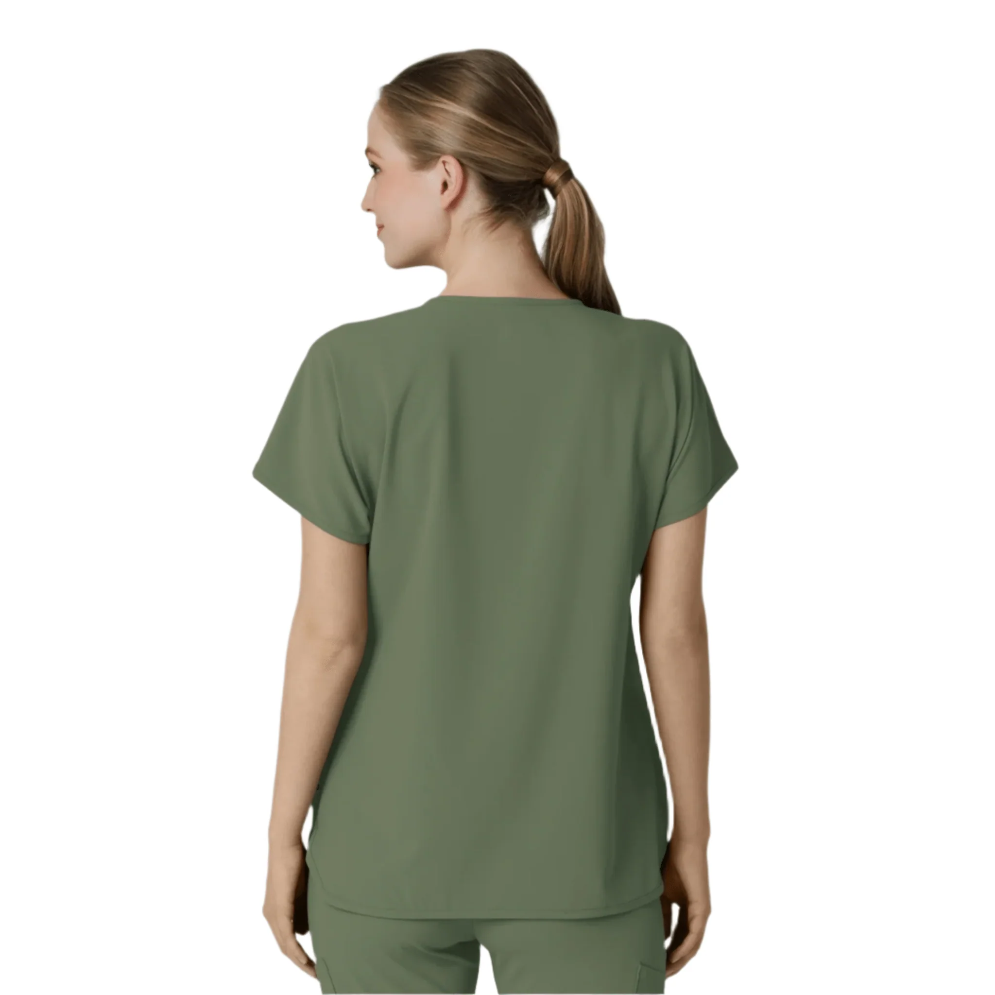 Wink Renew Women's Dolman Scrub Top - Olive - Image 2