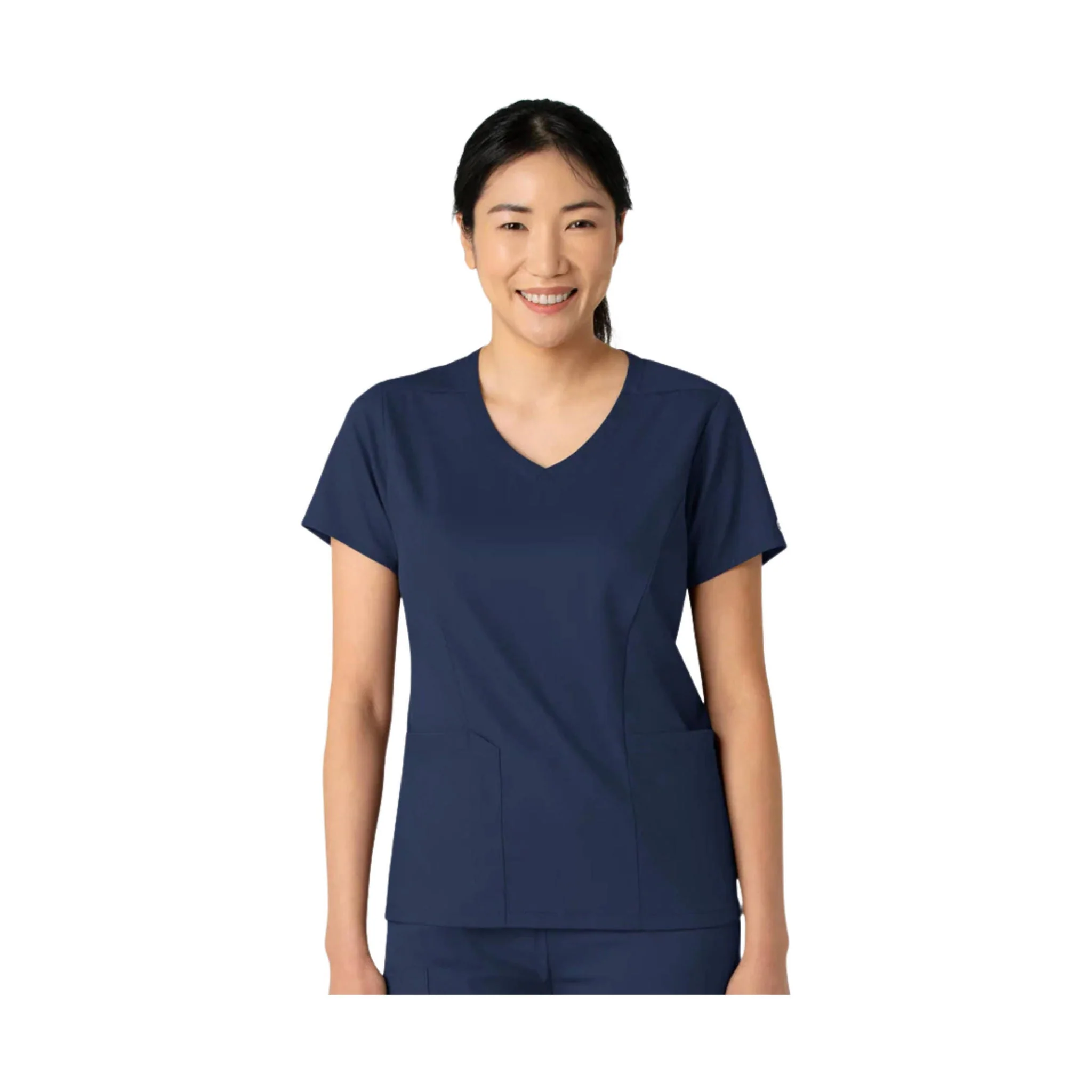 Wink Women's 2 Pocket V Neck Scrub Top - Navy