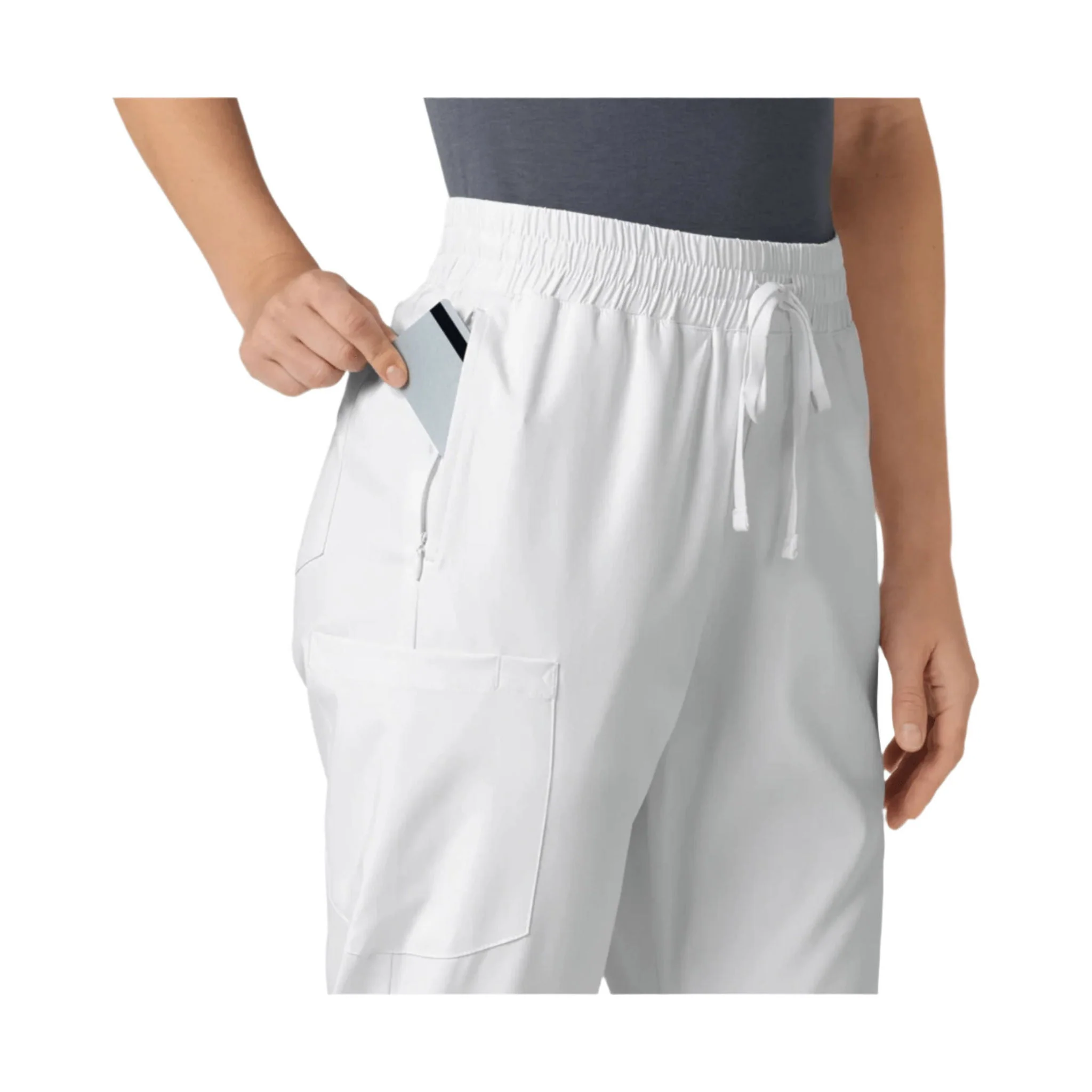 Wink Women's Boundless Bootcut Scrub Pant - White - Image 2