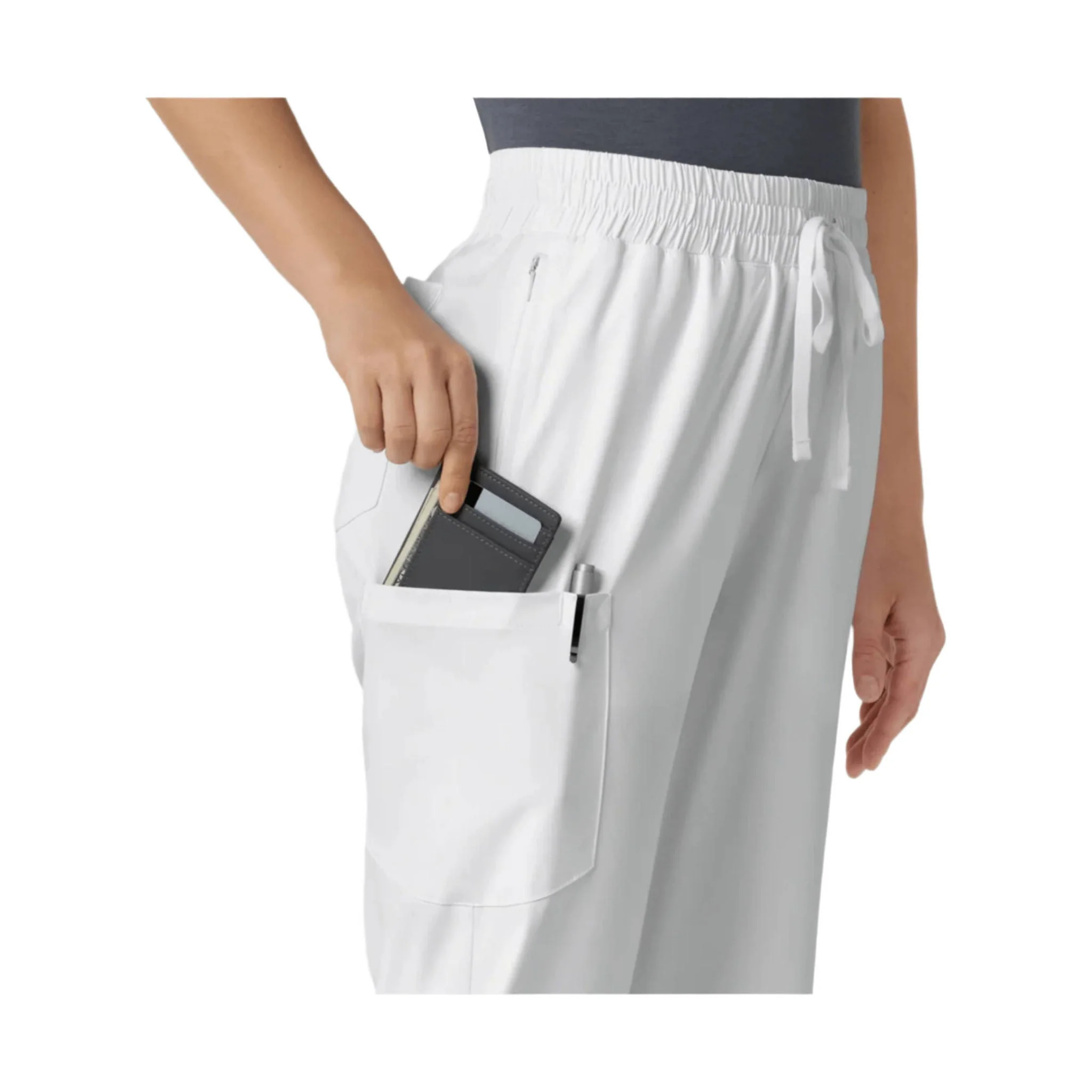Wink Women's Boundless Bootcut Scrub Pant - White - Image 3