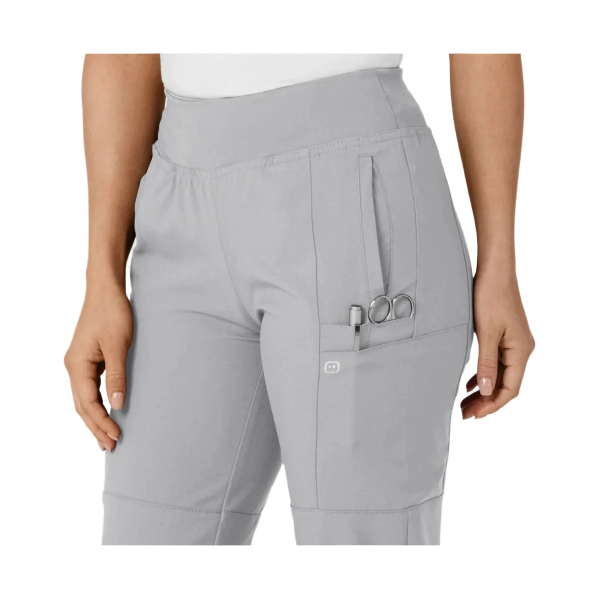 Wink Women's Comfort Waist Cargo Jogger Scrub Pant - Grey - Image 5