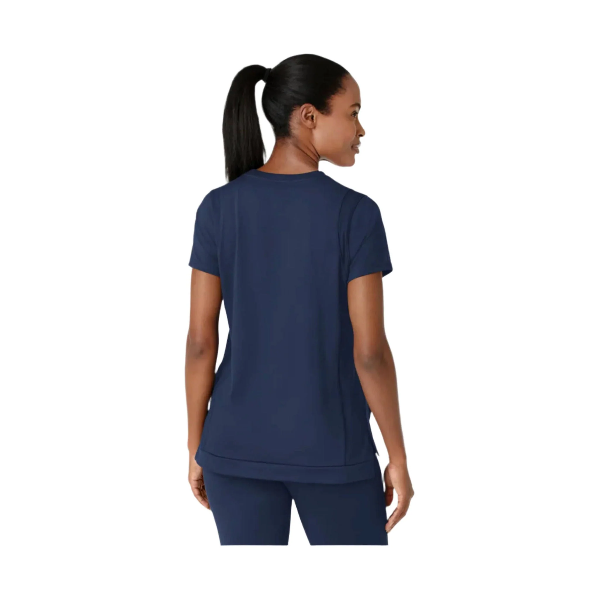 Wink Women's Flex n Reach Crew Neck Top - Navy Blue - Image 2