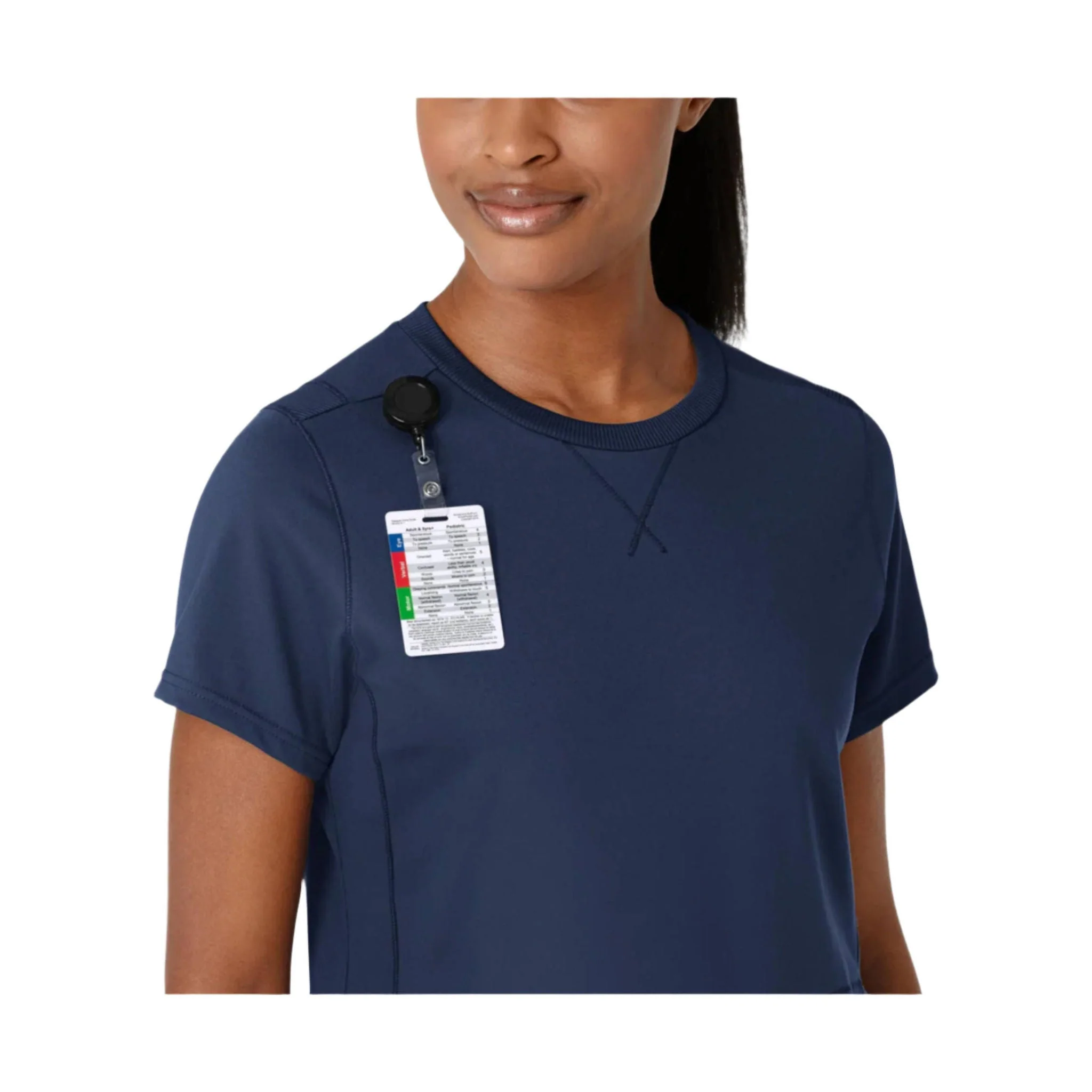 Wink Women's Flex n Reach Crew Neck Top - Navy Blue - Image 3