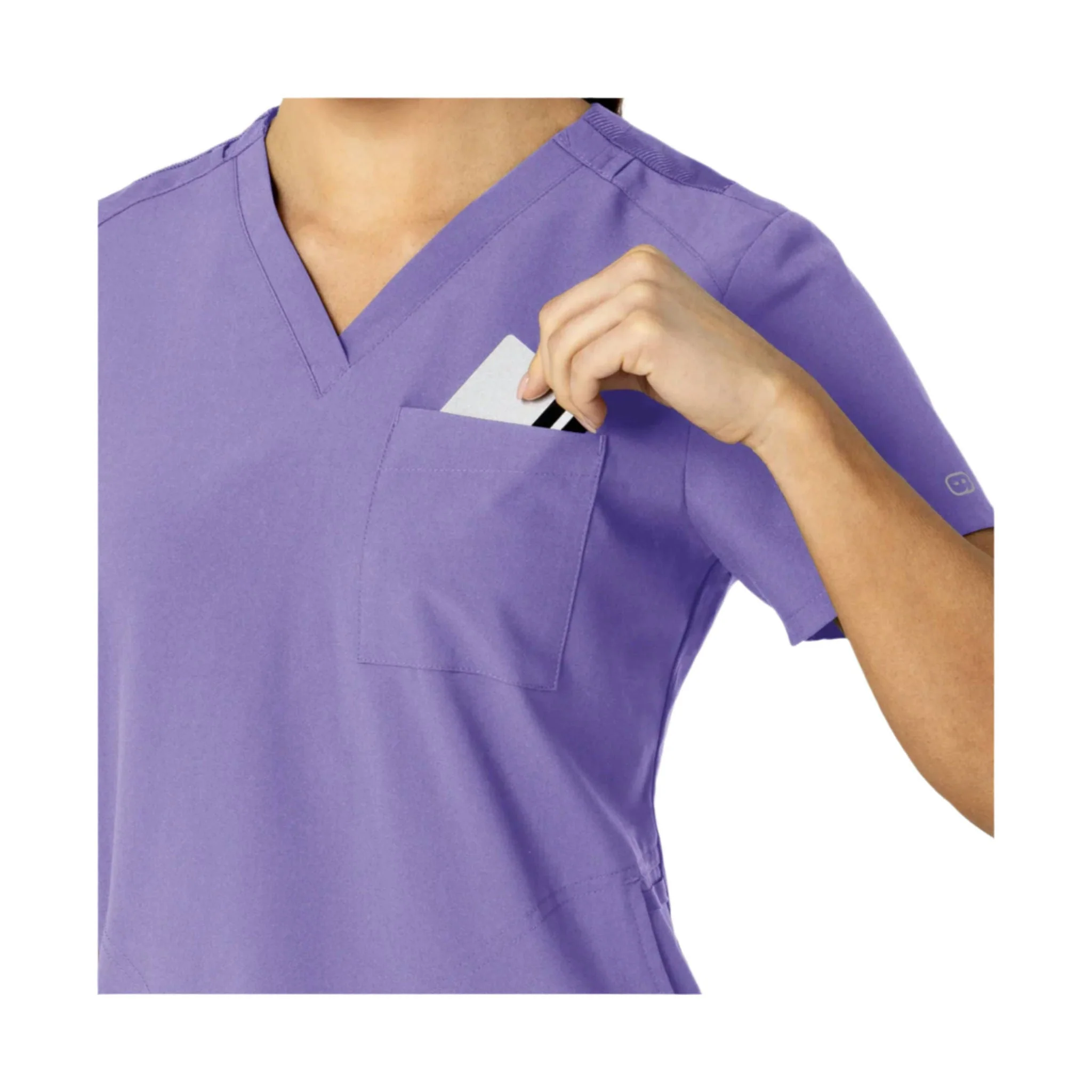 Wink Women's Flex n Reach V Neck Scrub Top - Iris Purple - Image 4