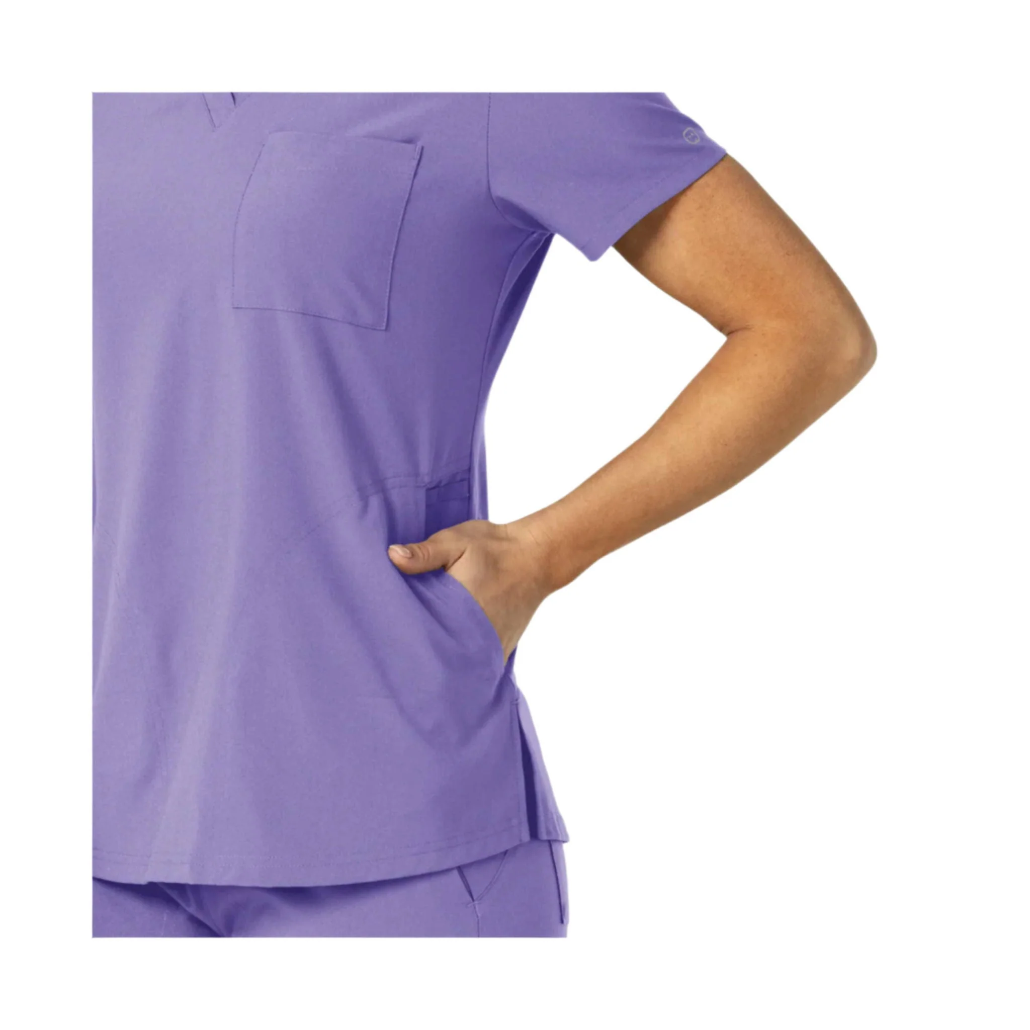 Wink Women's Flex n Reach V Neck Scrub Top - Iris Purple - Image 6