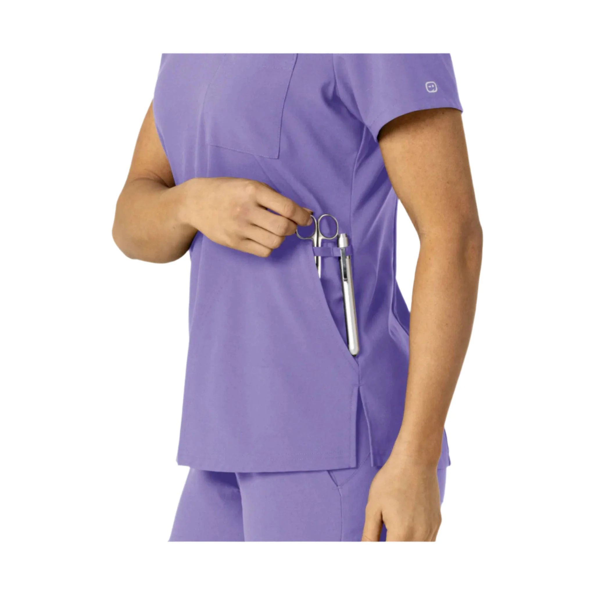 Wink Women's Flex n Reach V Neck Scrub Top - Iris Purple - Image 7