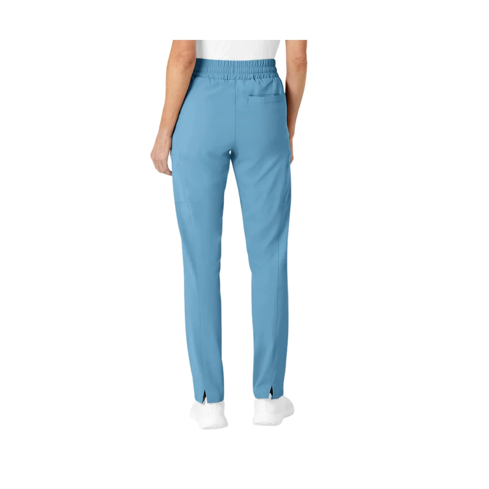Wink Women's High Waist Slim Leg Scrub Pant - Bay Blue - Image 3