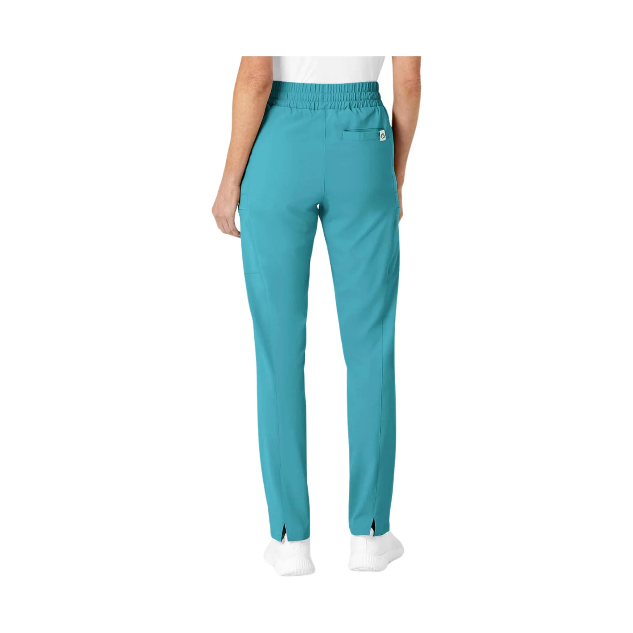 Wink Women's High Waist Slim Leg Scrub Pant - Teal Blue - Image 3