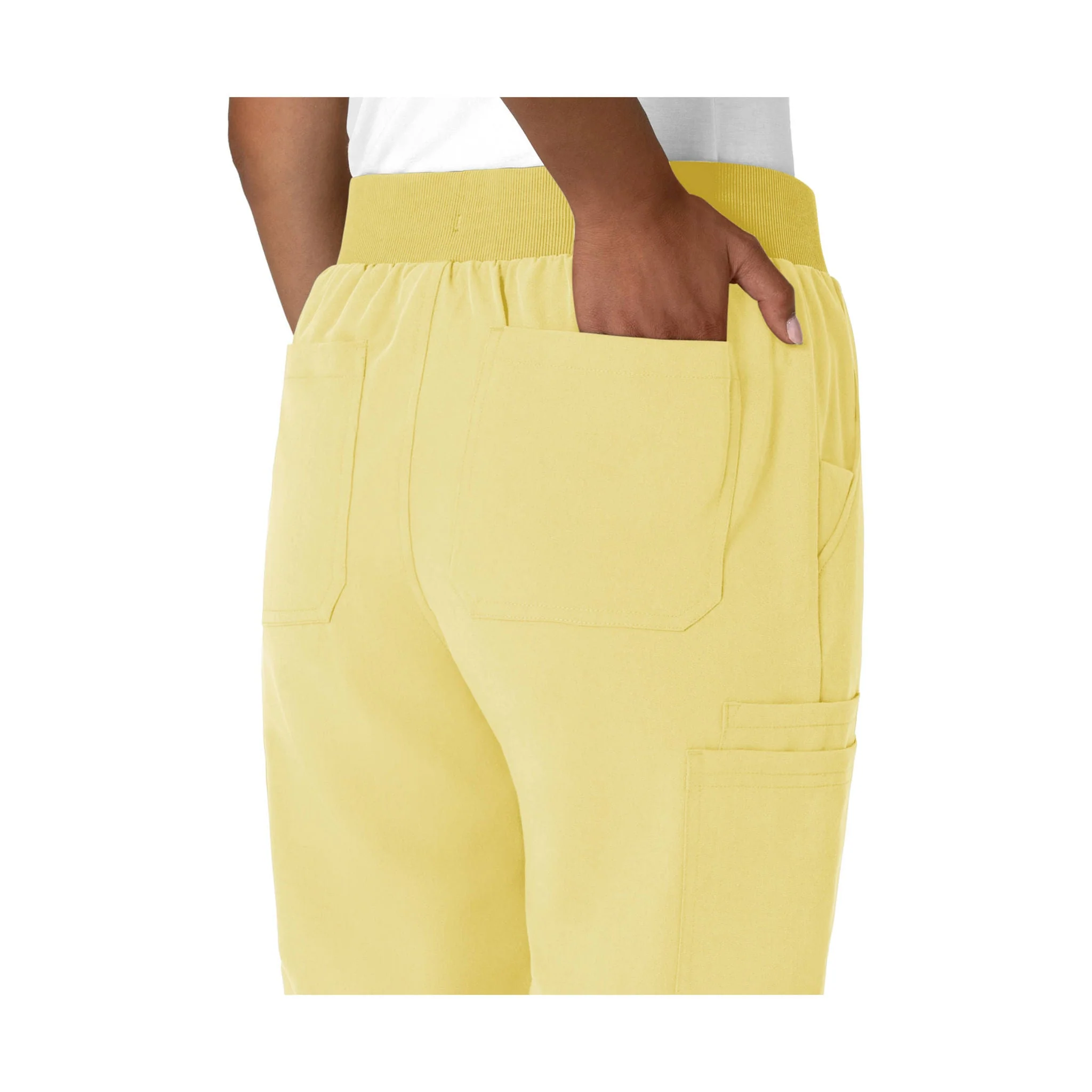 Wink Women's Jogger Utility Scrub Pant - Sunshine Yellow - Image 2