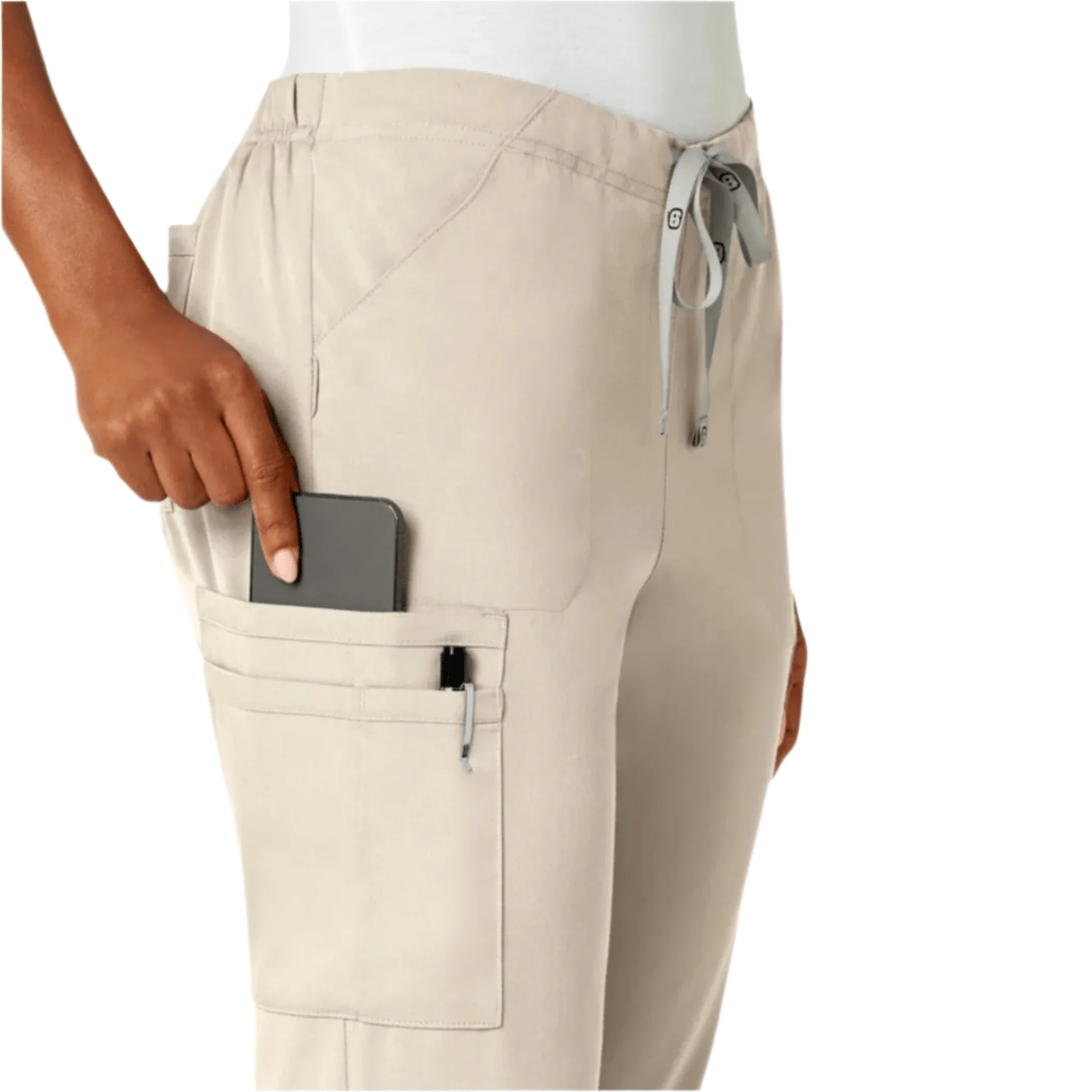 Wink Women's Pro Moderate Flare Leg Scrub Pant - Khaki - Image 3