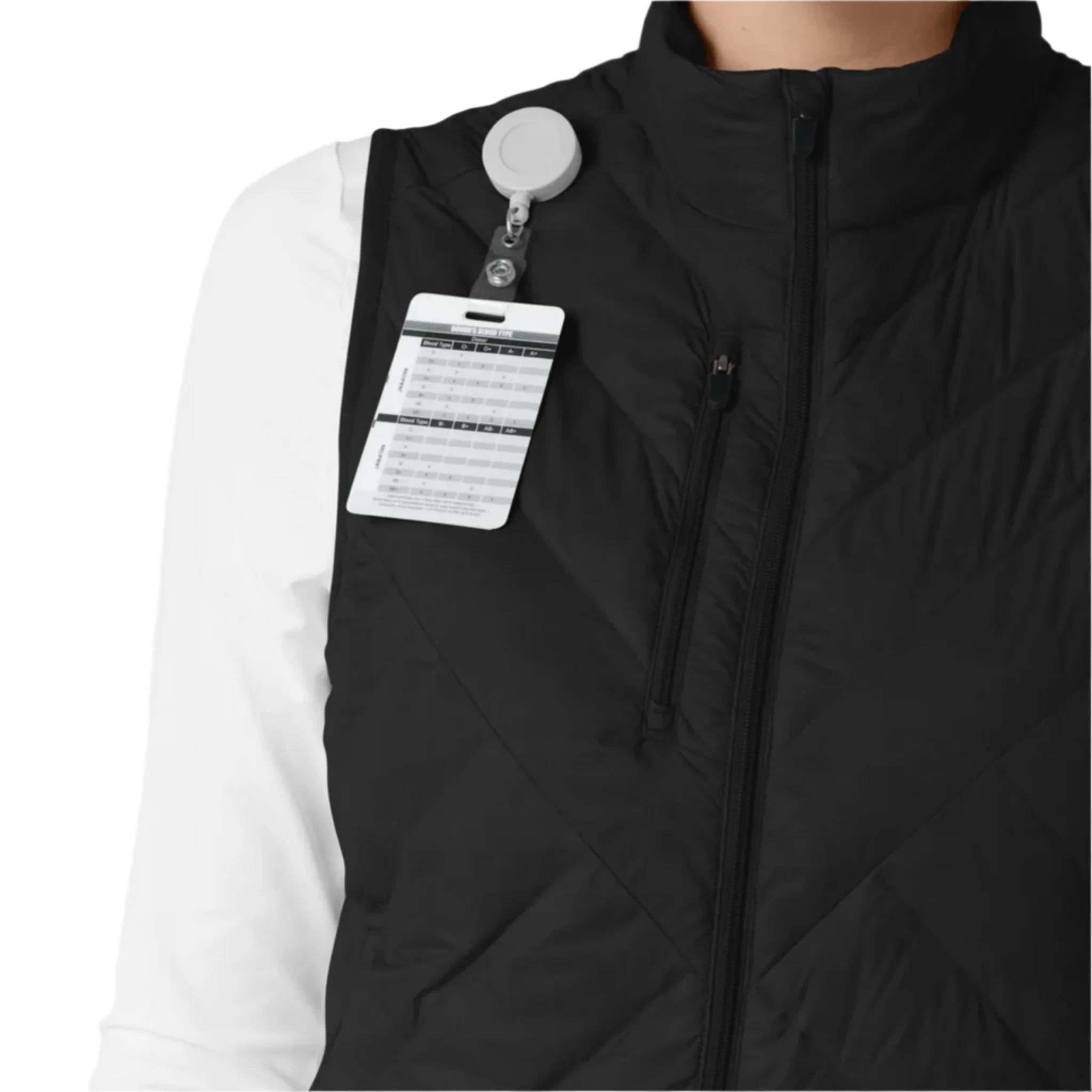 Wink Women's Quilted Scrub Vest - Black - Image 3