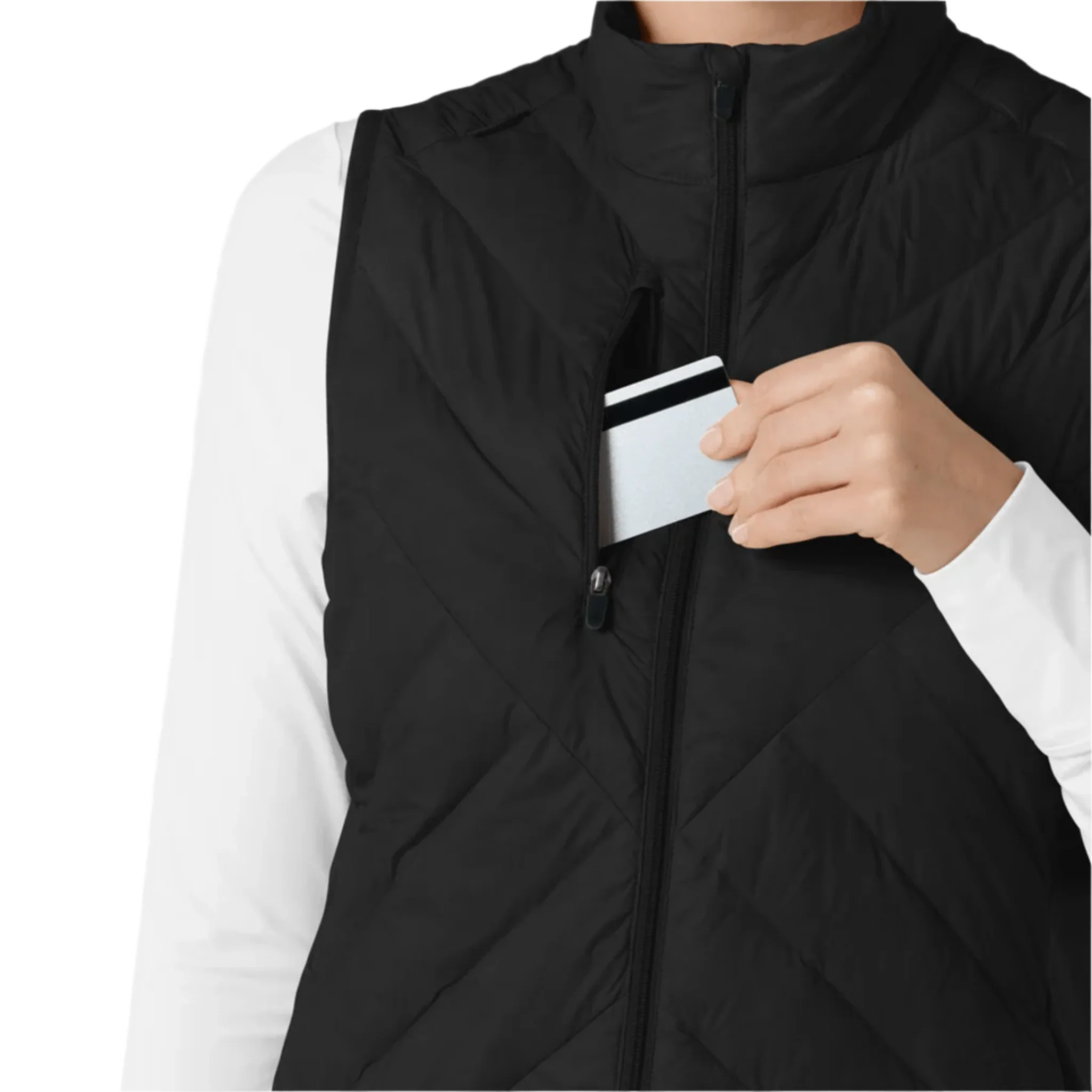 Wink Women's Quilted Scrub Vest - Black - Image 4