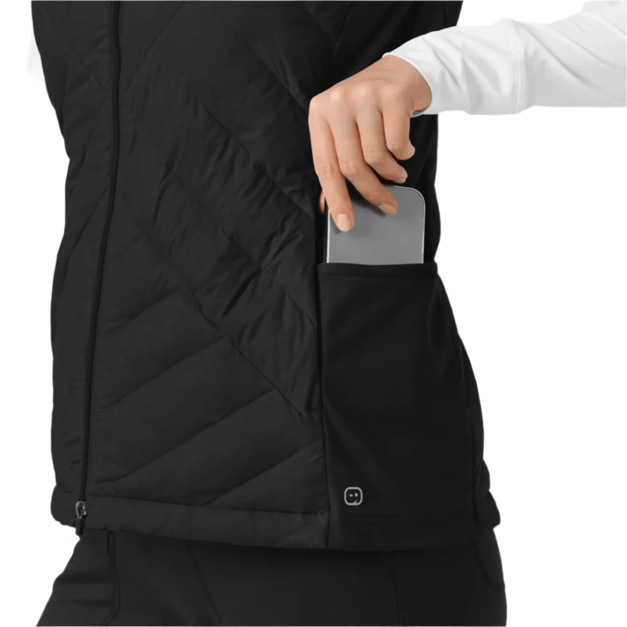Wink Women's Quilted Scrub Vest - Black - Image 5