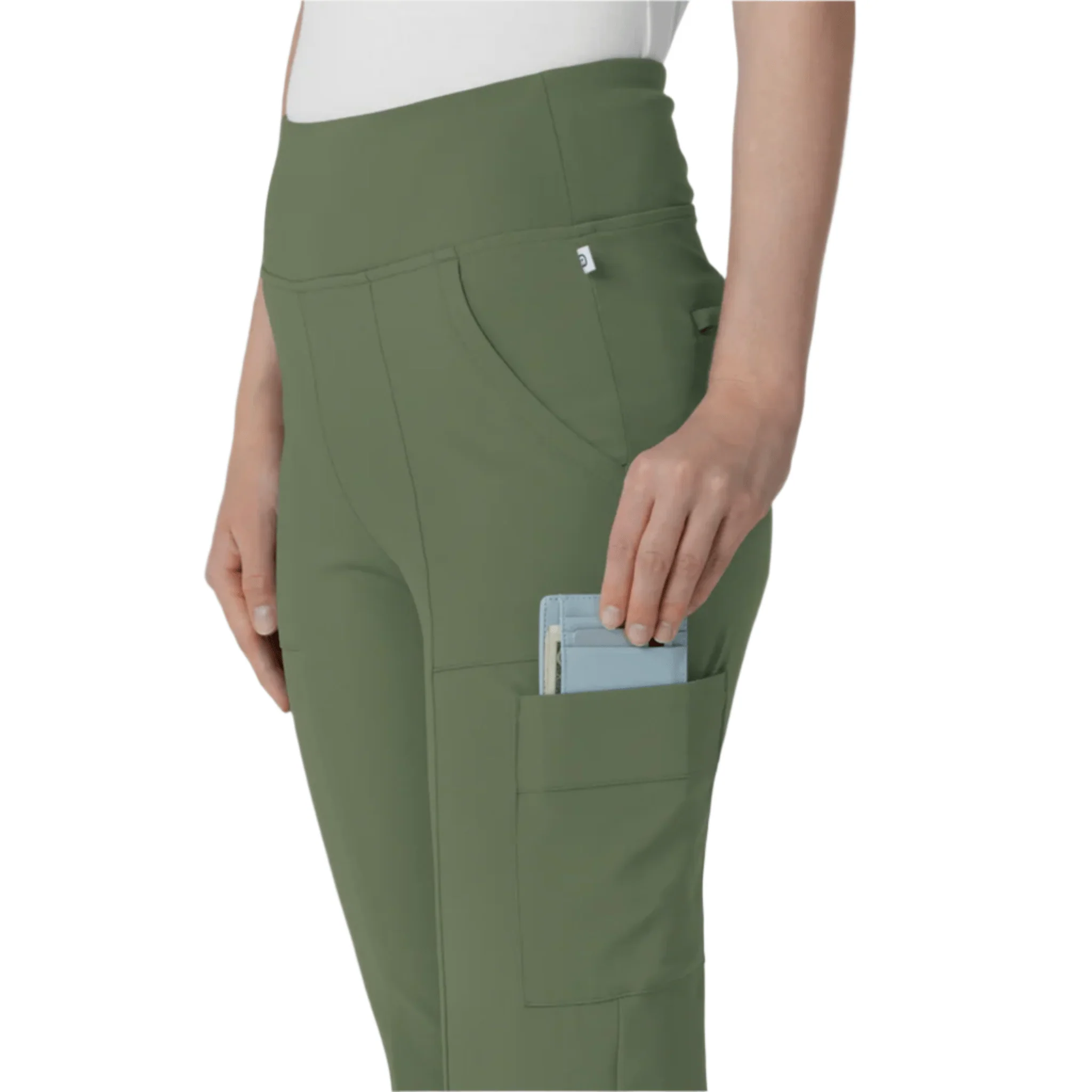 Wink Women's Renew Cargo Flare Scrub Pant - Olive - Image 4