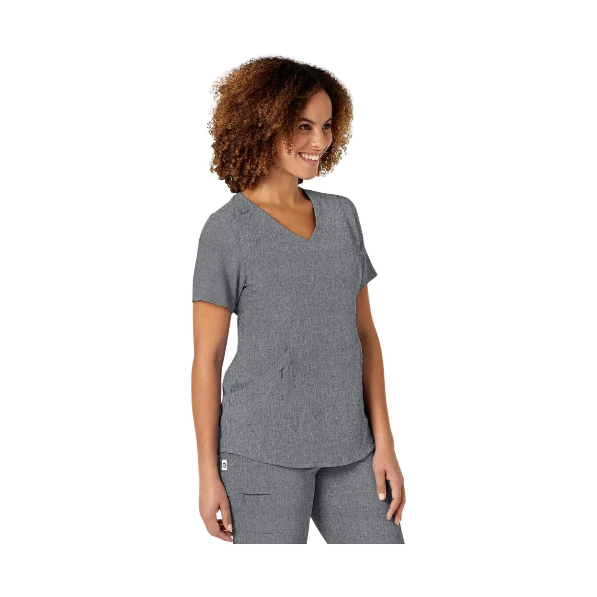 Wink Women's Renew V Neck Scrub Top - Grey Heather - Image 2