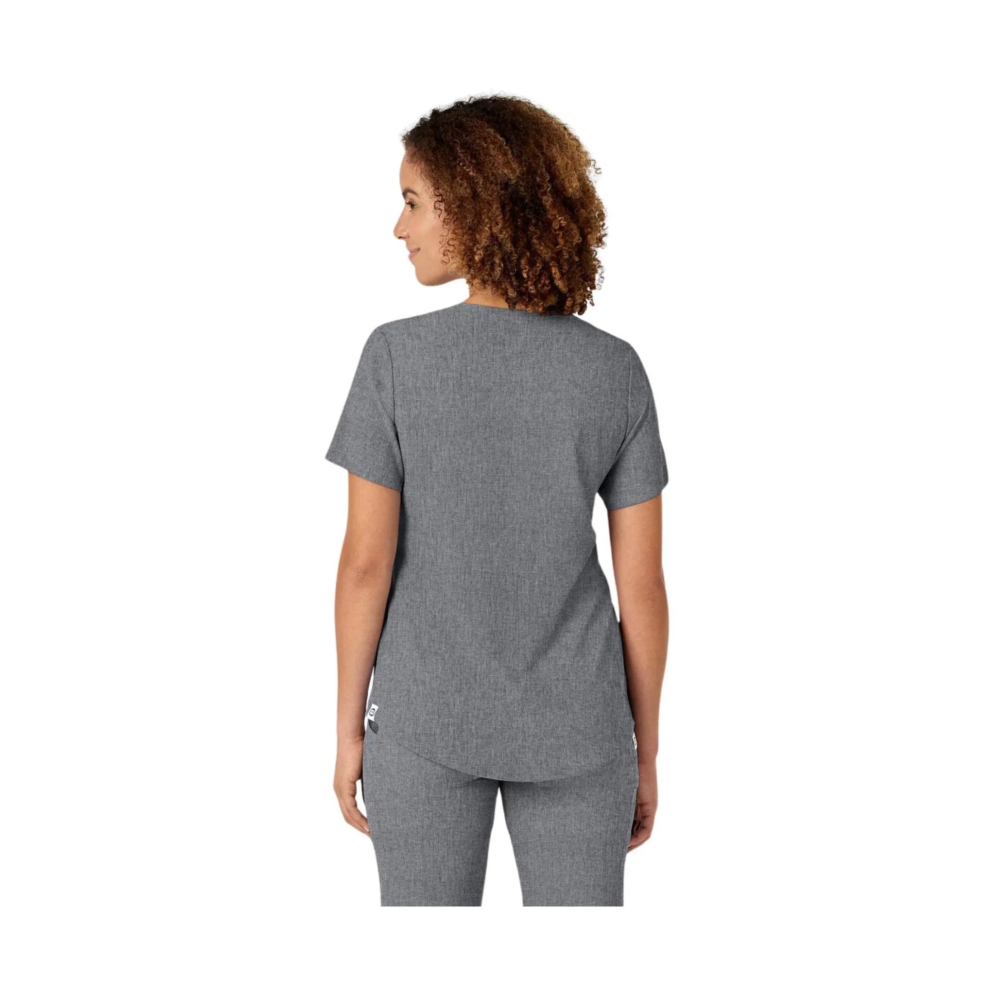Wink Women's Renew V Neck Scrub Top - Grey Heather - Image 3