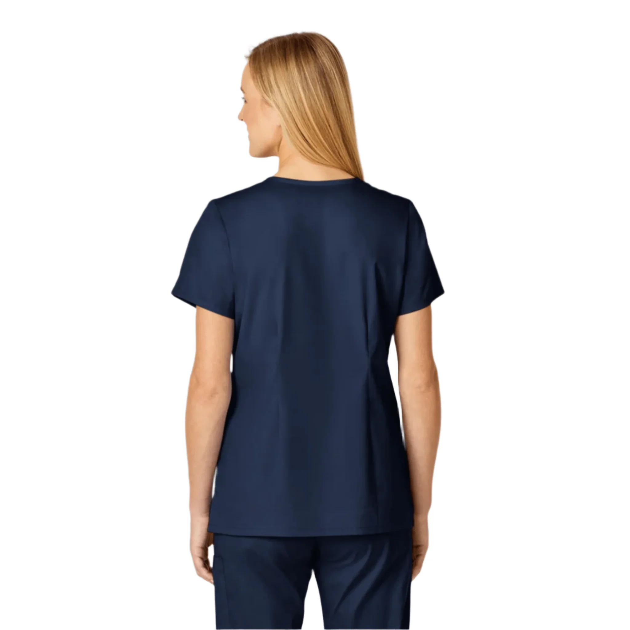 Wink Women's Shaped V Neck Scrub Top - Navy Blue - Image 2