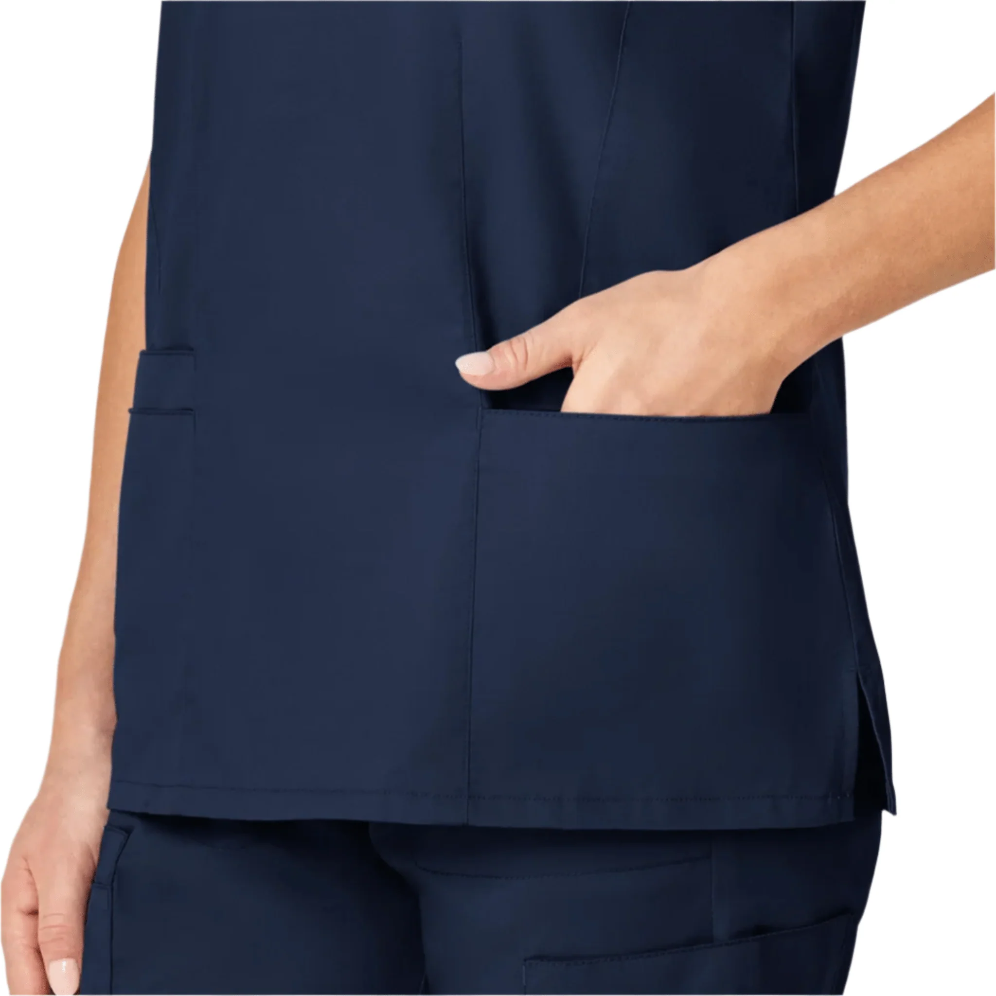 Wink Women's Shaped V Neck Scrub Top - Navy Blue - Image 5