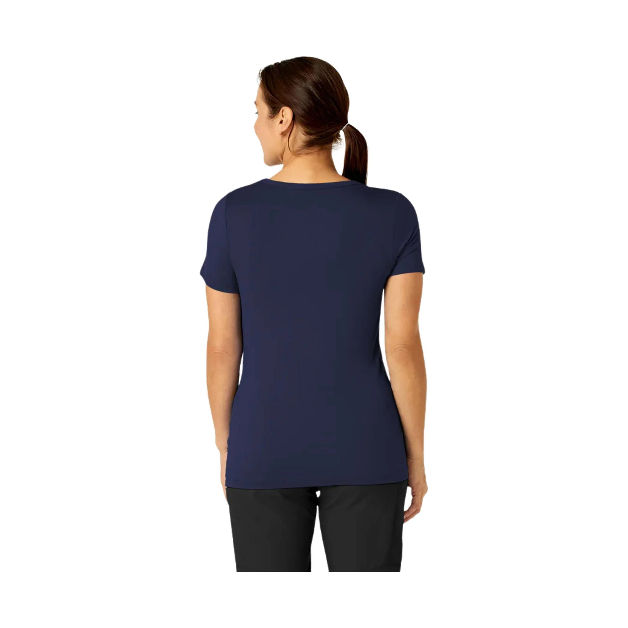 Wink Women's Silky Knit Short Sleeve Scrub Tee - Navy - Image 2