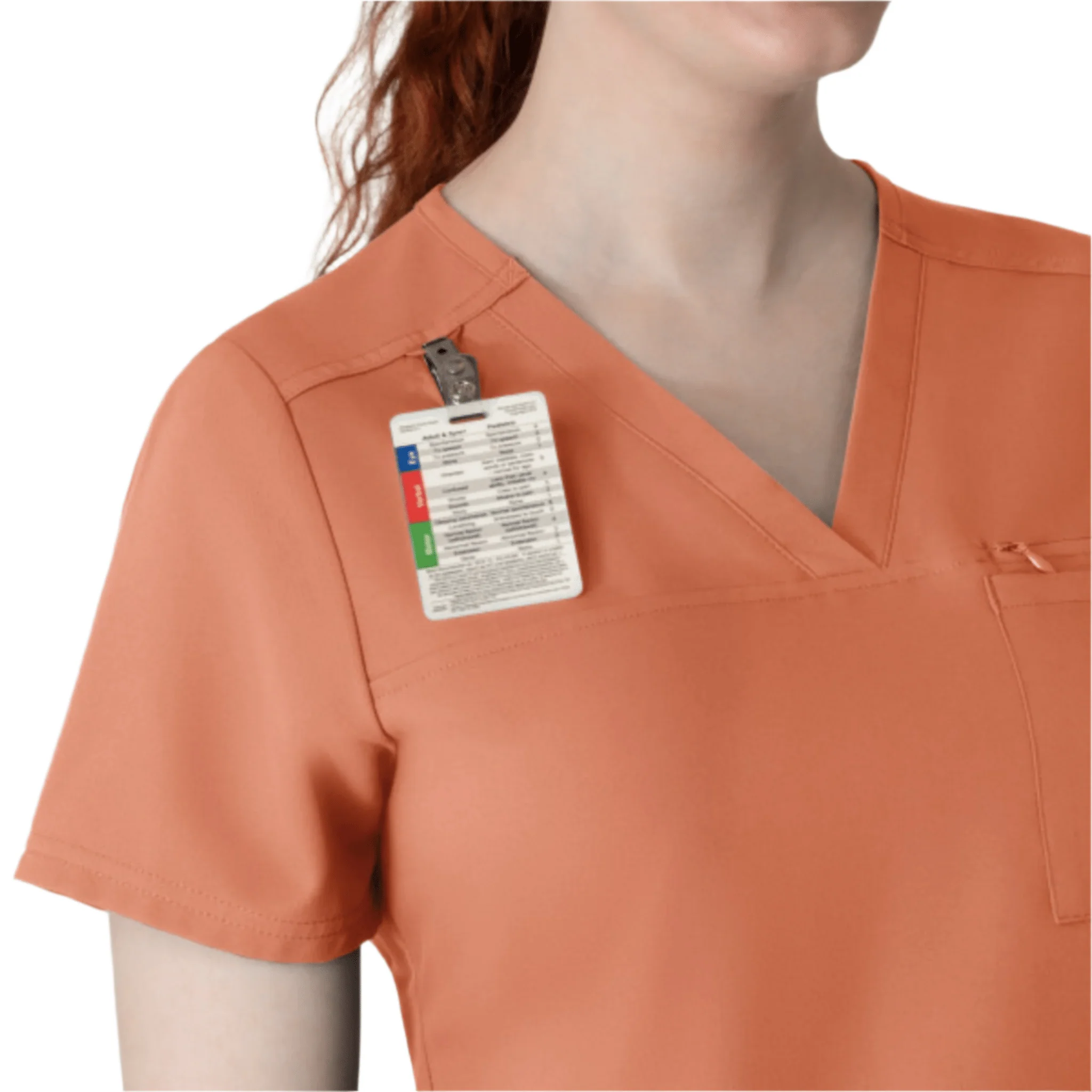 Wink Women's Thrive V Neck Tuck In Scrub Top - Terra Cotta - Image 3