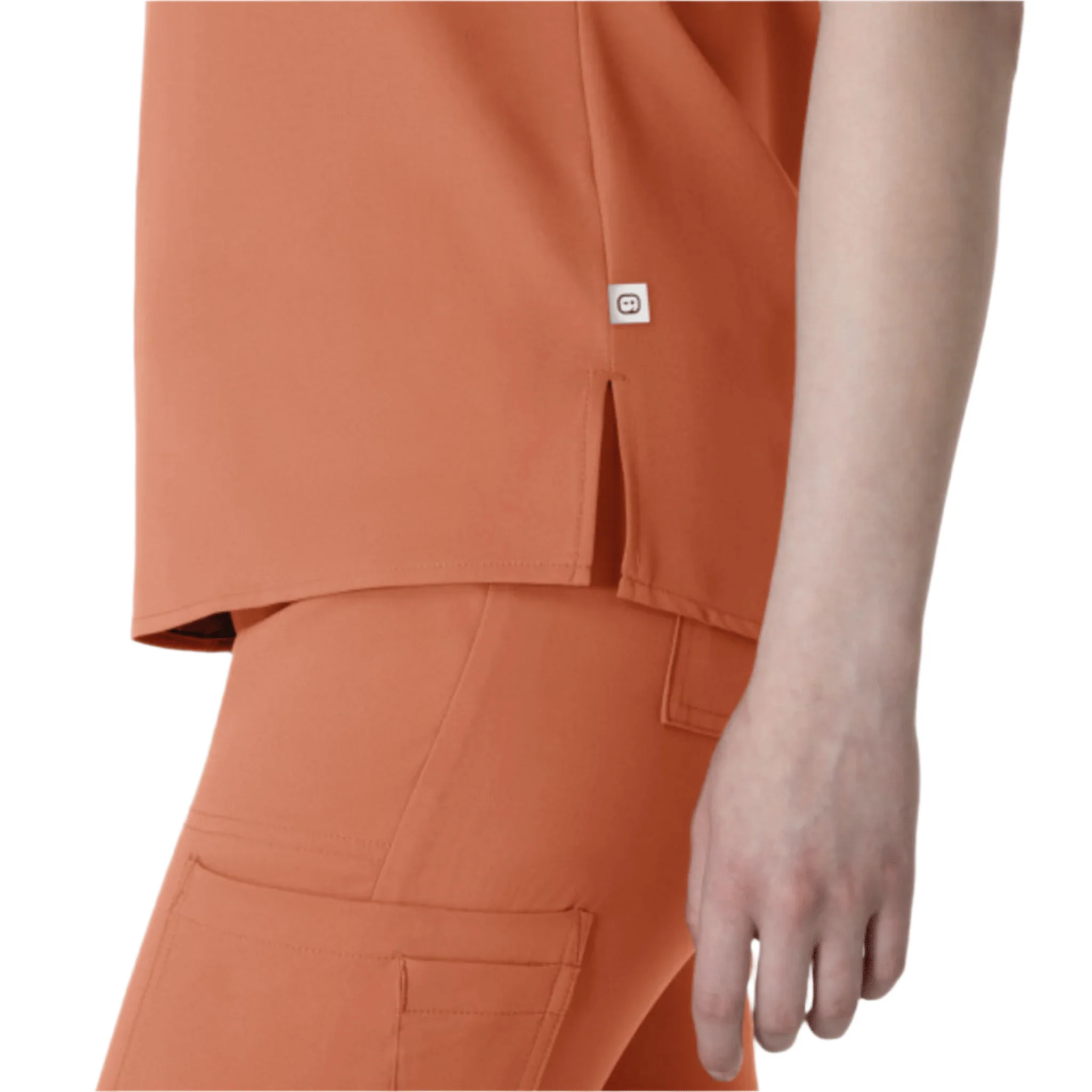 Wink Women's Thrive V Neck Tuck In Scrub Top - Terra Cotta - Image 5