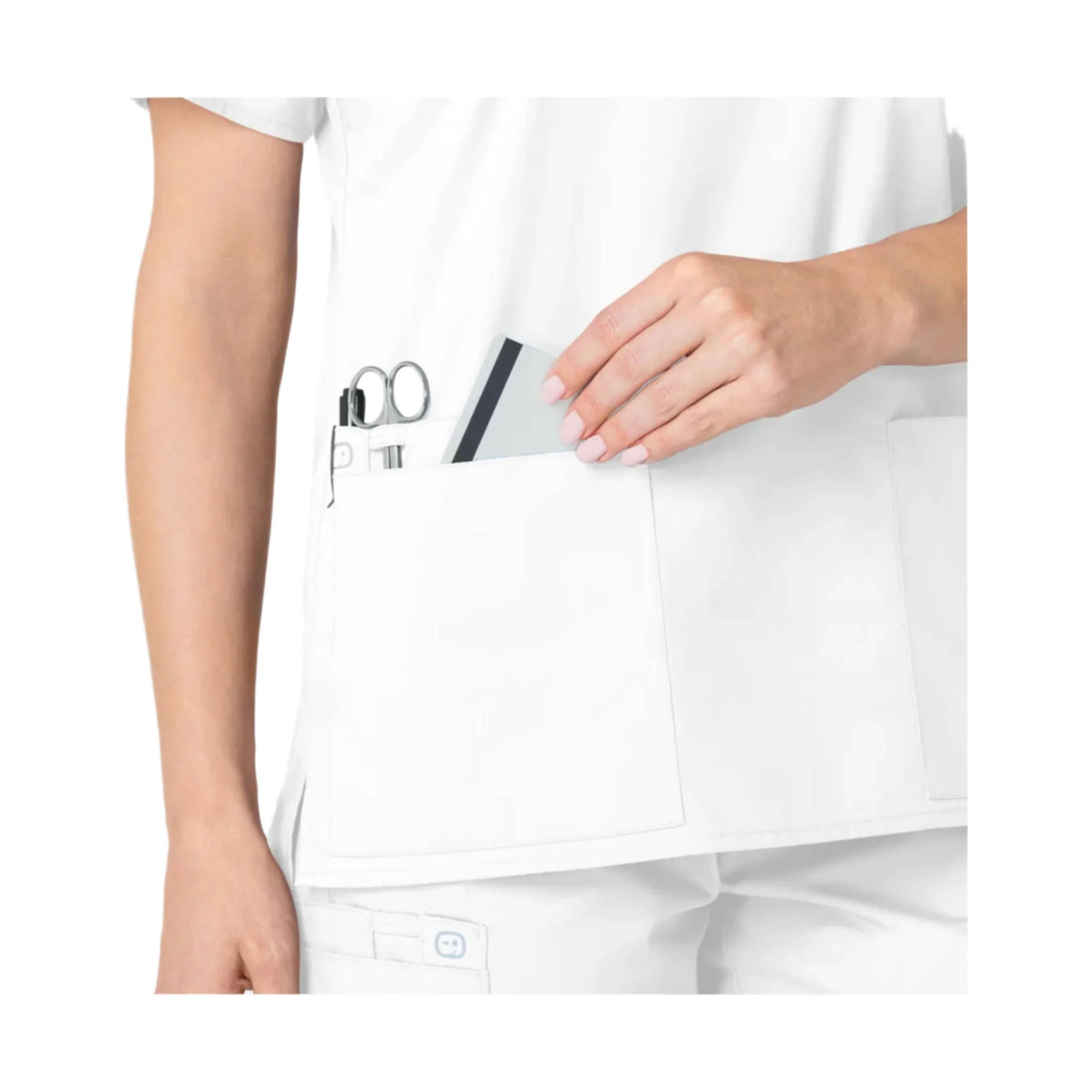 Wink Women's V Neck Scrub Top - White - Image 4