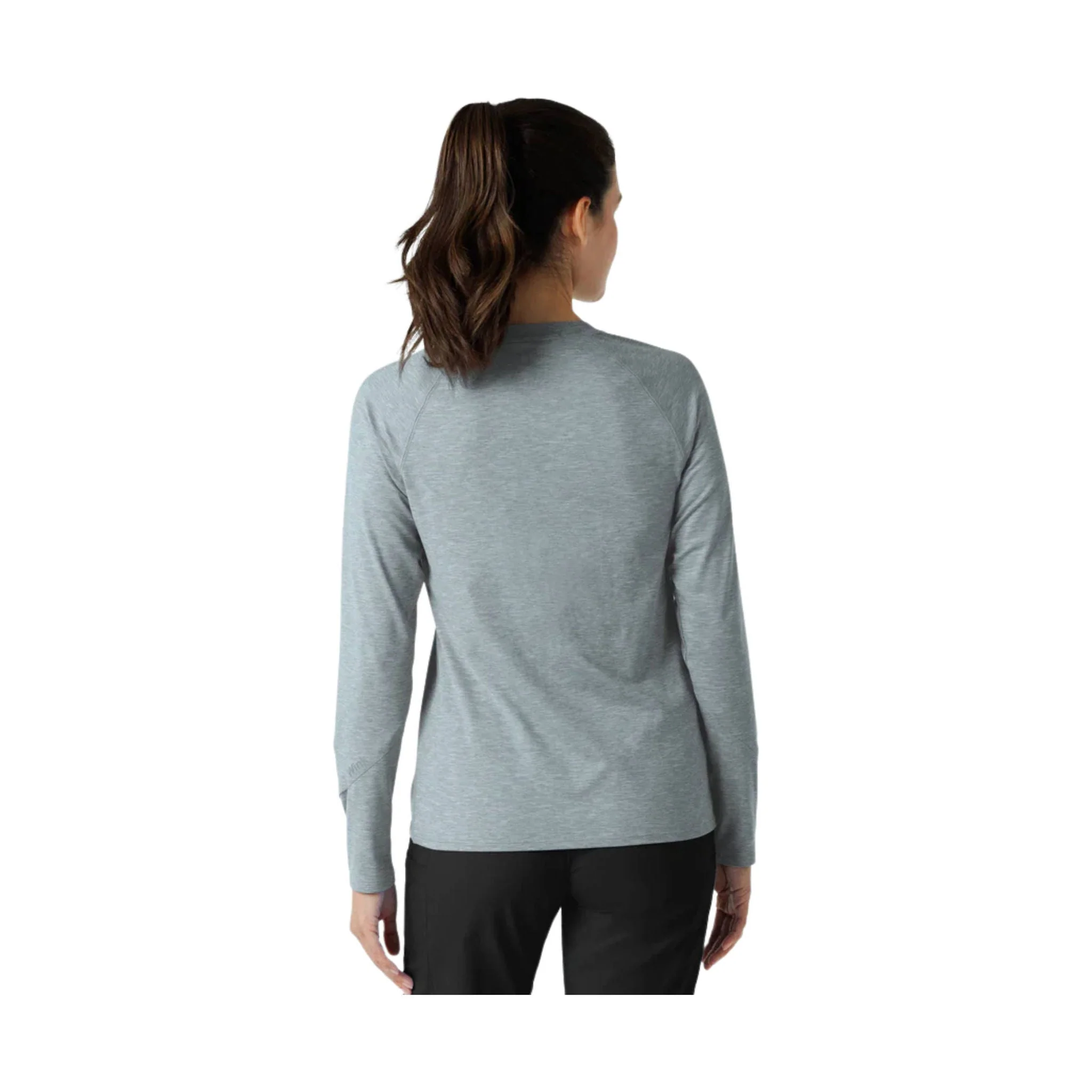 Wink Women's Watch Window Long Sleeve Underscrub Top - Pewter Heather - Image 2