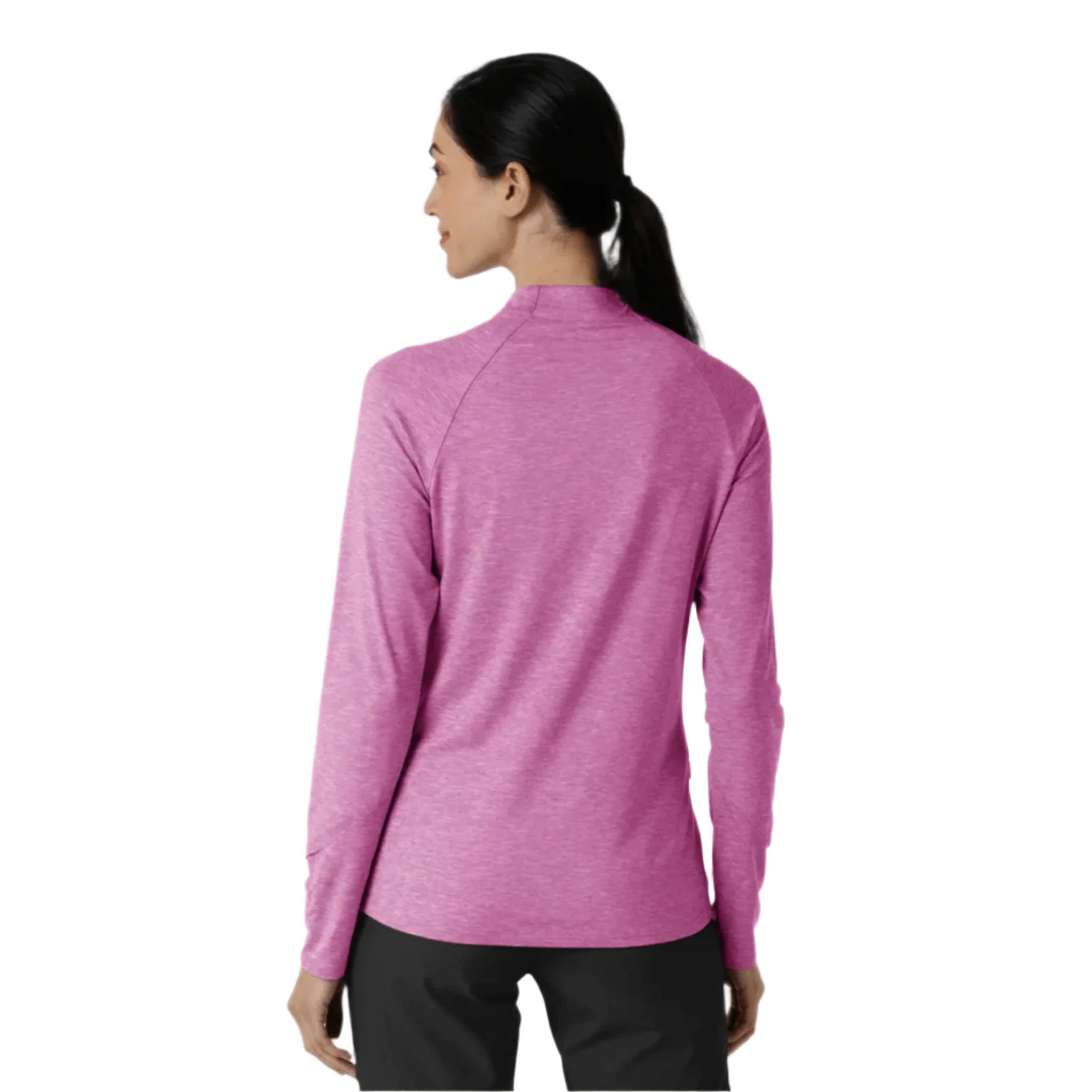 Wink Women's Watch Window Quarter Zip Top - Raspberry Heather - Image 2