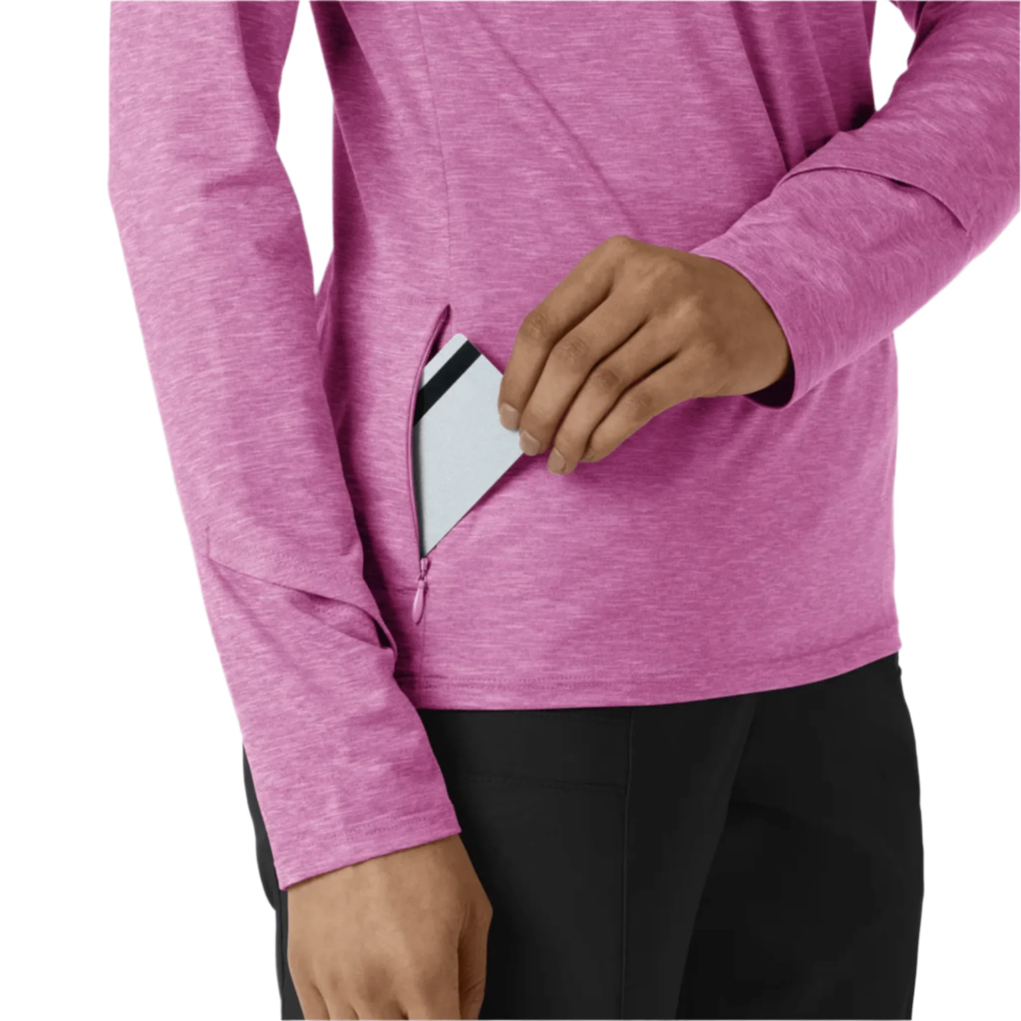 Wink Women's Watch Window Quarter Zip Top - Raspberry Heather - Image 4